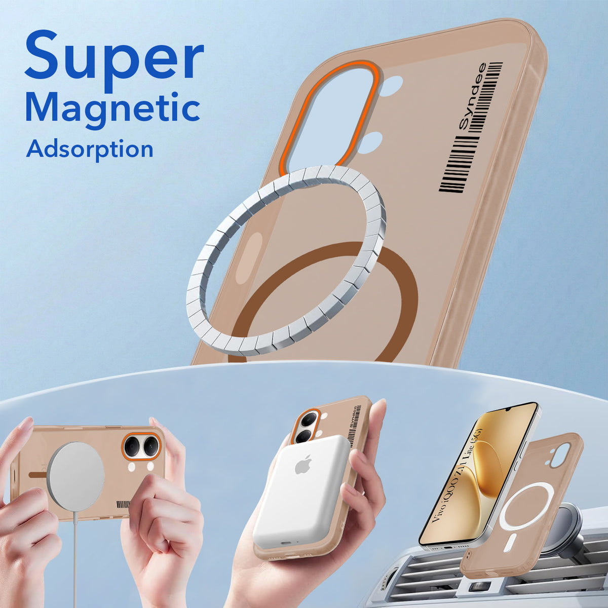 For Vivo iQOO Z11 Lite Back Cover Case (Soft Touch | Camera Bump Protection | MagSafe Compatible | Matte Finish)