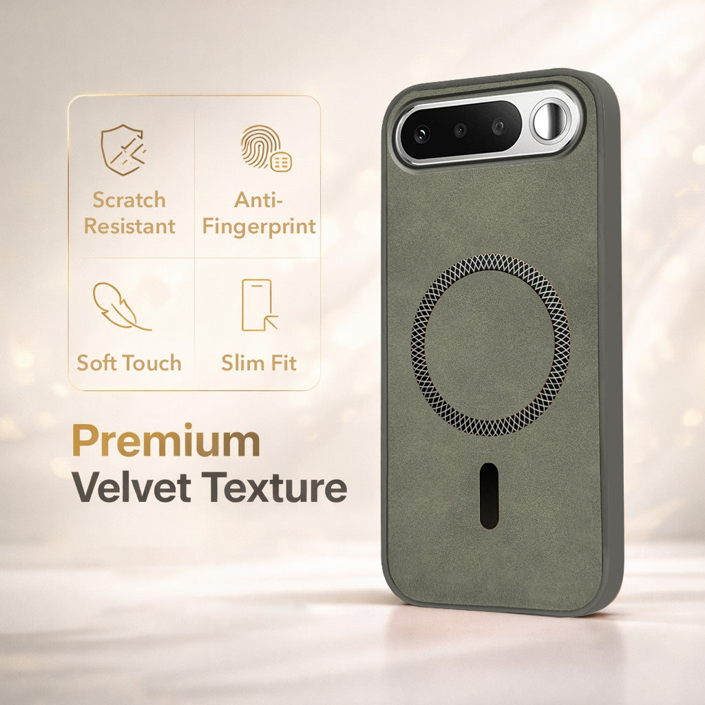 For Realme 16 Back Cover Case Leather Finish (MagSafe Compatible Wireless Charging | Soft Touch | Camera Bump Protection)