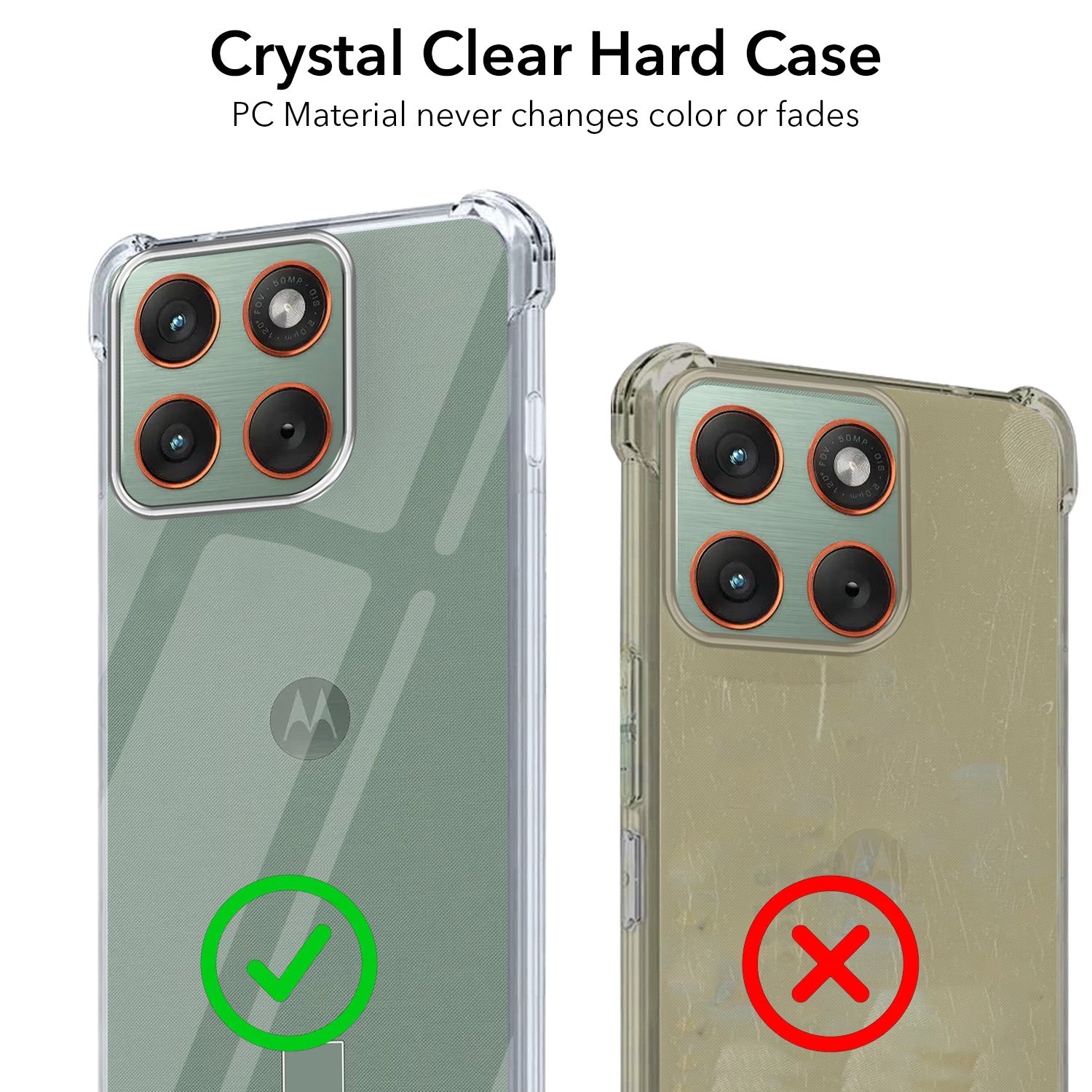 For Motorola Moto Edge 70 Back Cover Shockproof Crystal-Clear (Drop & Camera Protection | Hard Polycarbonate)