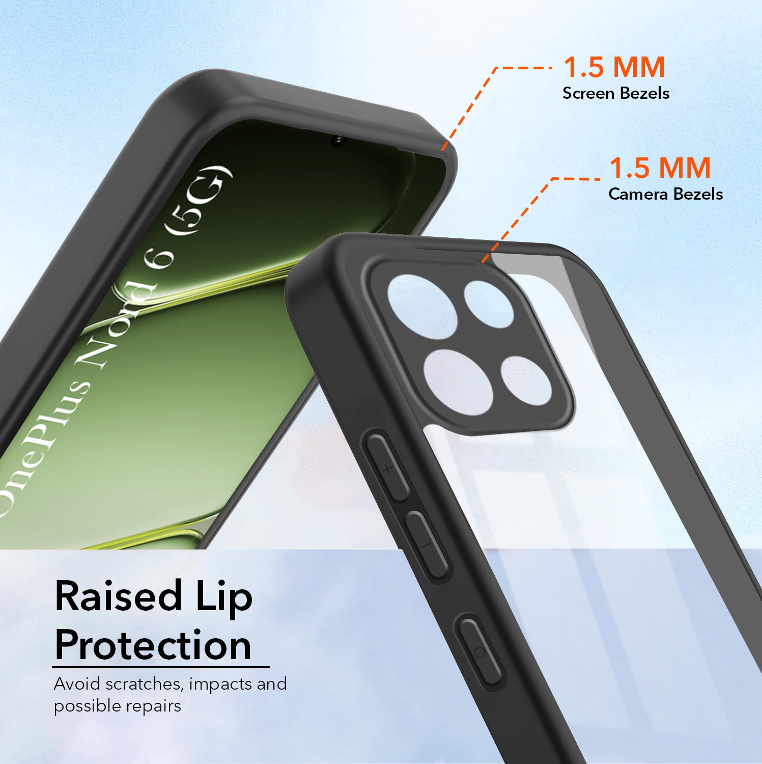 For Oneplus Nord 6 Back Cover Case Ultra-Hybrid (Lifetime Anti Yellow | Anti Scratch | Crystal Clear Shockproof)