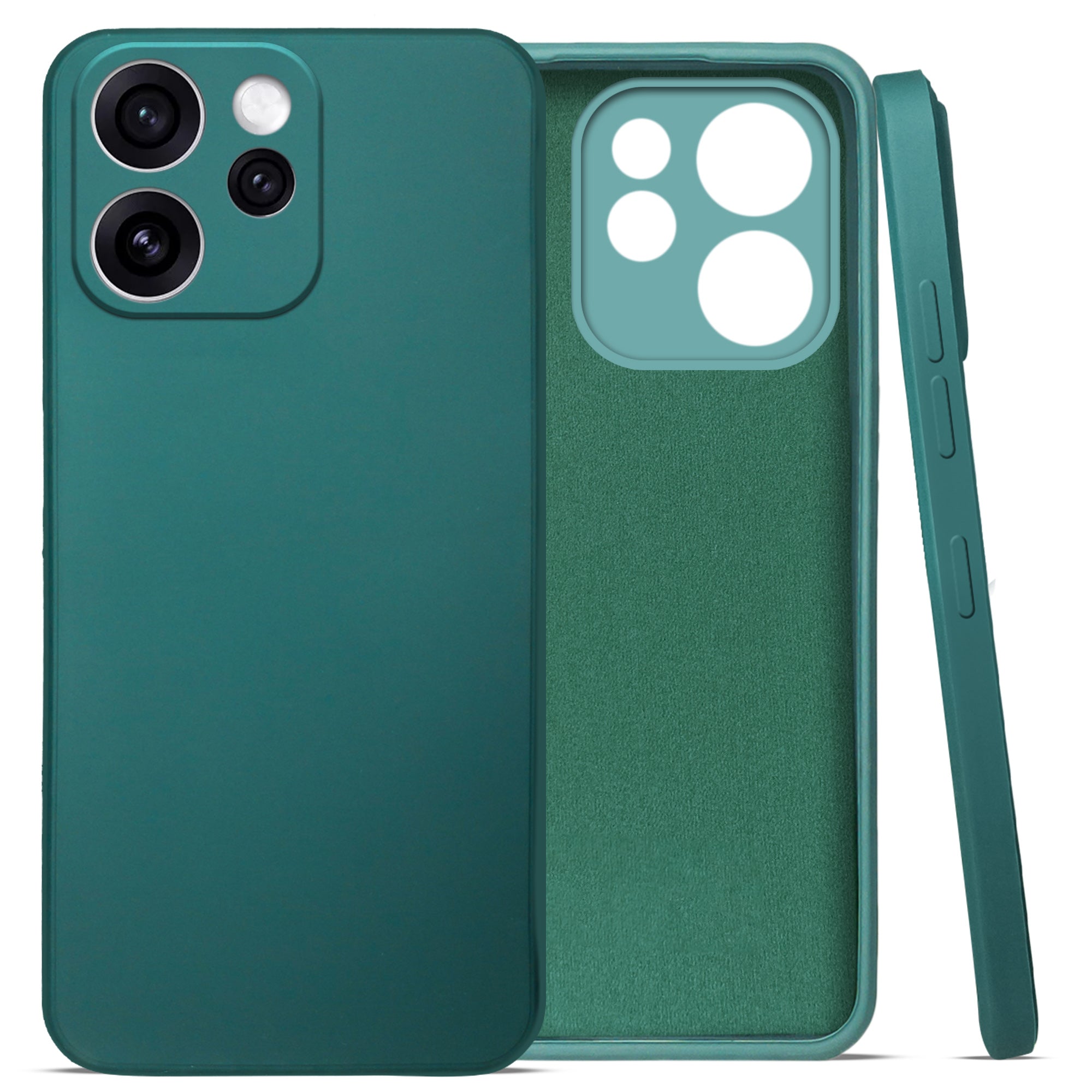 For Oppo Reno15 Pro Mini 5G | Oppo Reno 15 Pro Mini 5G Back Cover Case (Matte Finish Silicone with Inside Fiber cloth)