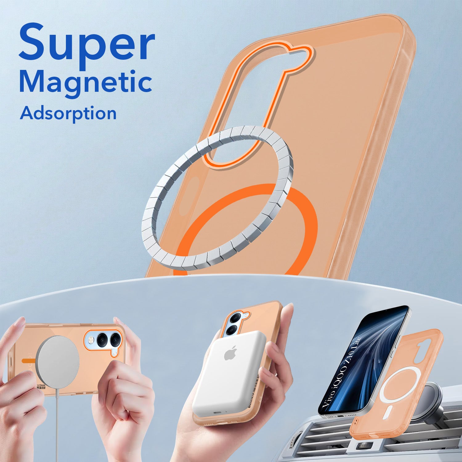 For Vivo iQOO Z10 Lite Back Cover Case (Soft Touch | Camera Bump Protection | MagSafe Compatible | Matte Finish)