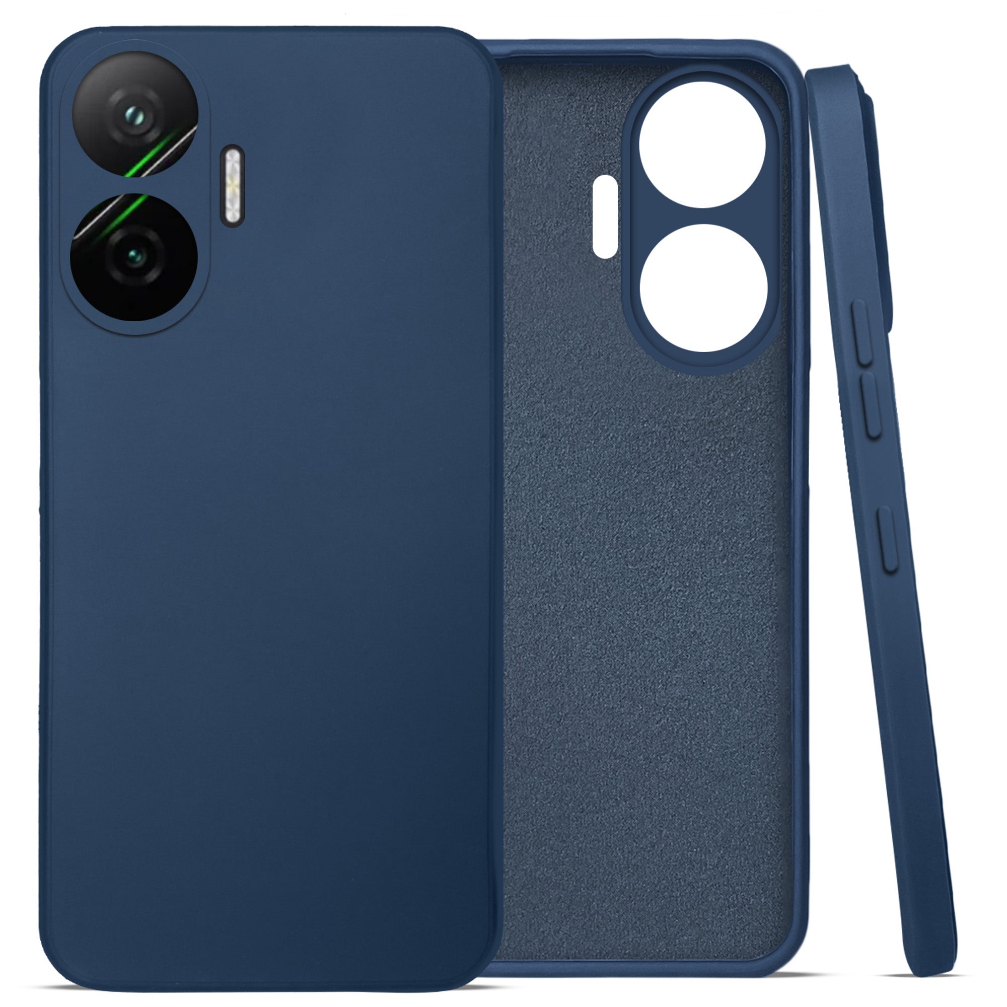 For Xiaomi Poco F7 5G Back Cover Case (Matte Finish Silicone with Inside Fiber cloth)