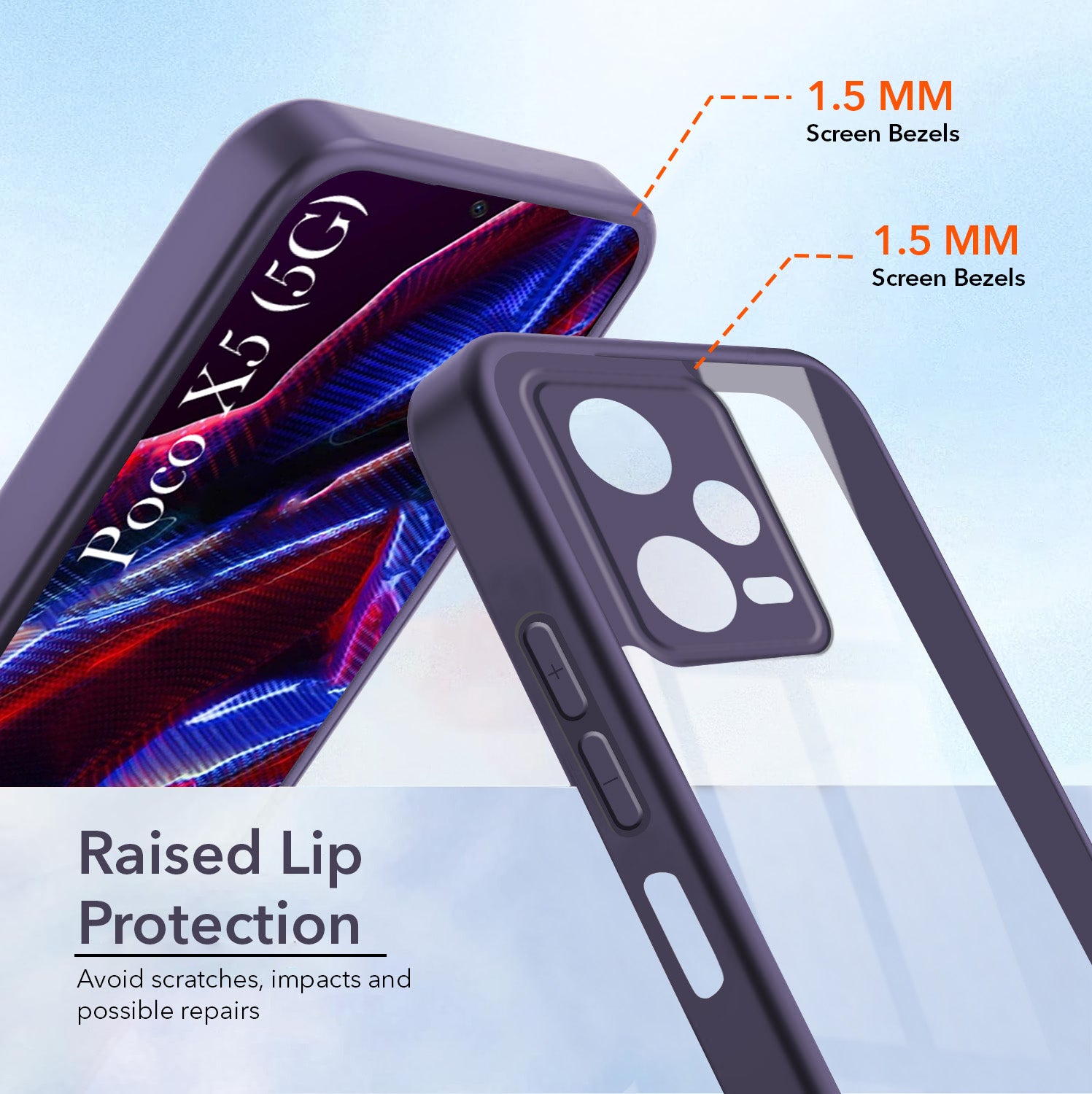 For Xiaomi Poco X5 5G Back Cover Case Ultra-Hybrid (Lifetime Anti Yellow | Anti Scratch | Crystal Clear Shockproof)