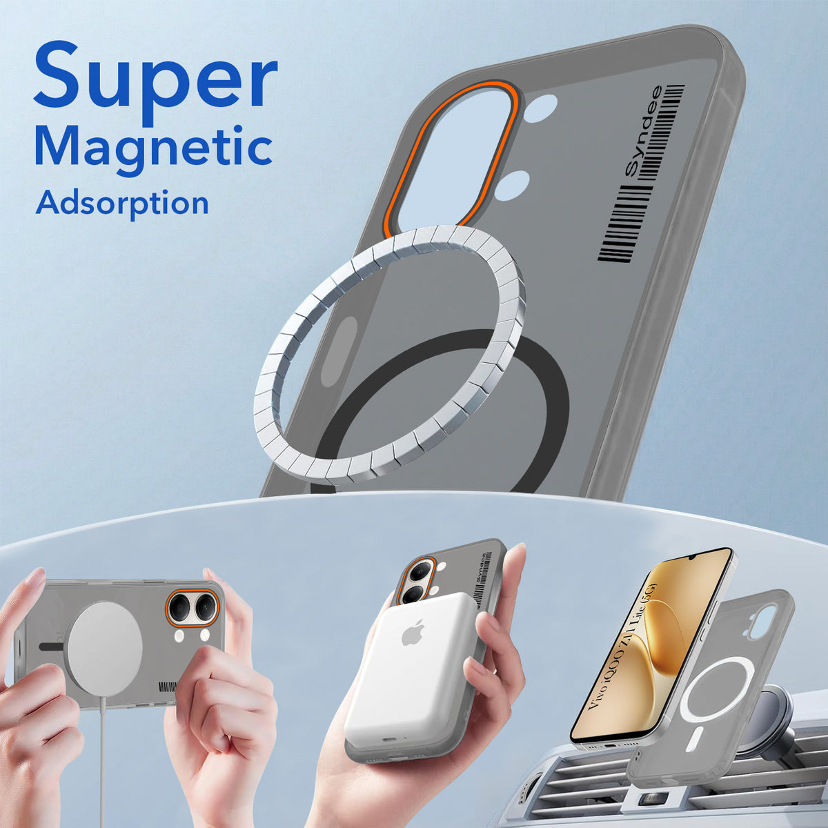 For Vivo iQOO Z11 Lite Back Cover Case (Soft Touch | Camera Bump Protection | MagSafe Compatible | Matte Finish)