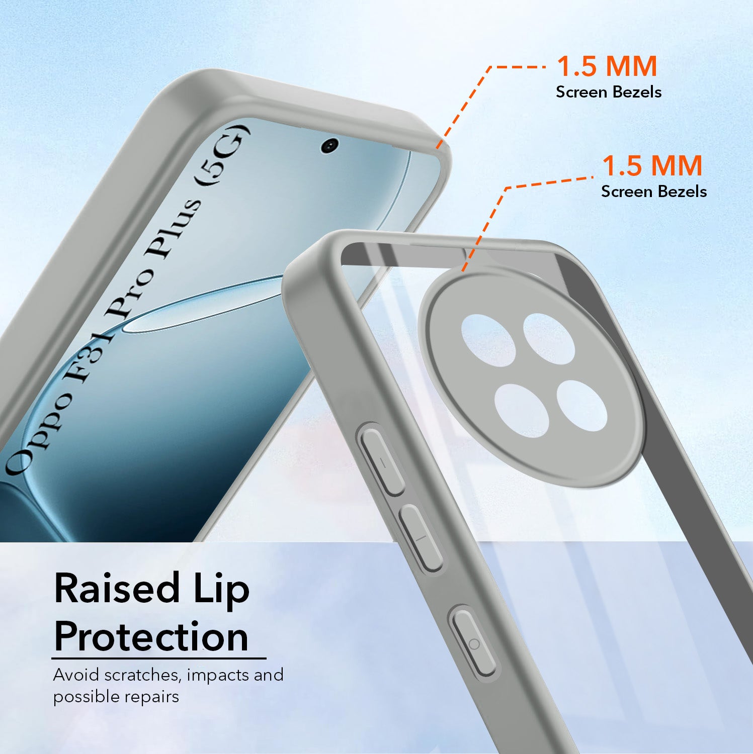 For Oppo F31 Pro Plus Back Cover Case (Lifetime Anti Yellow | Anti Scratch | Crystal Clear Shockproof)