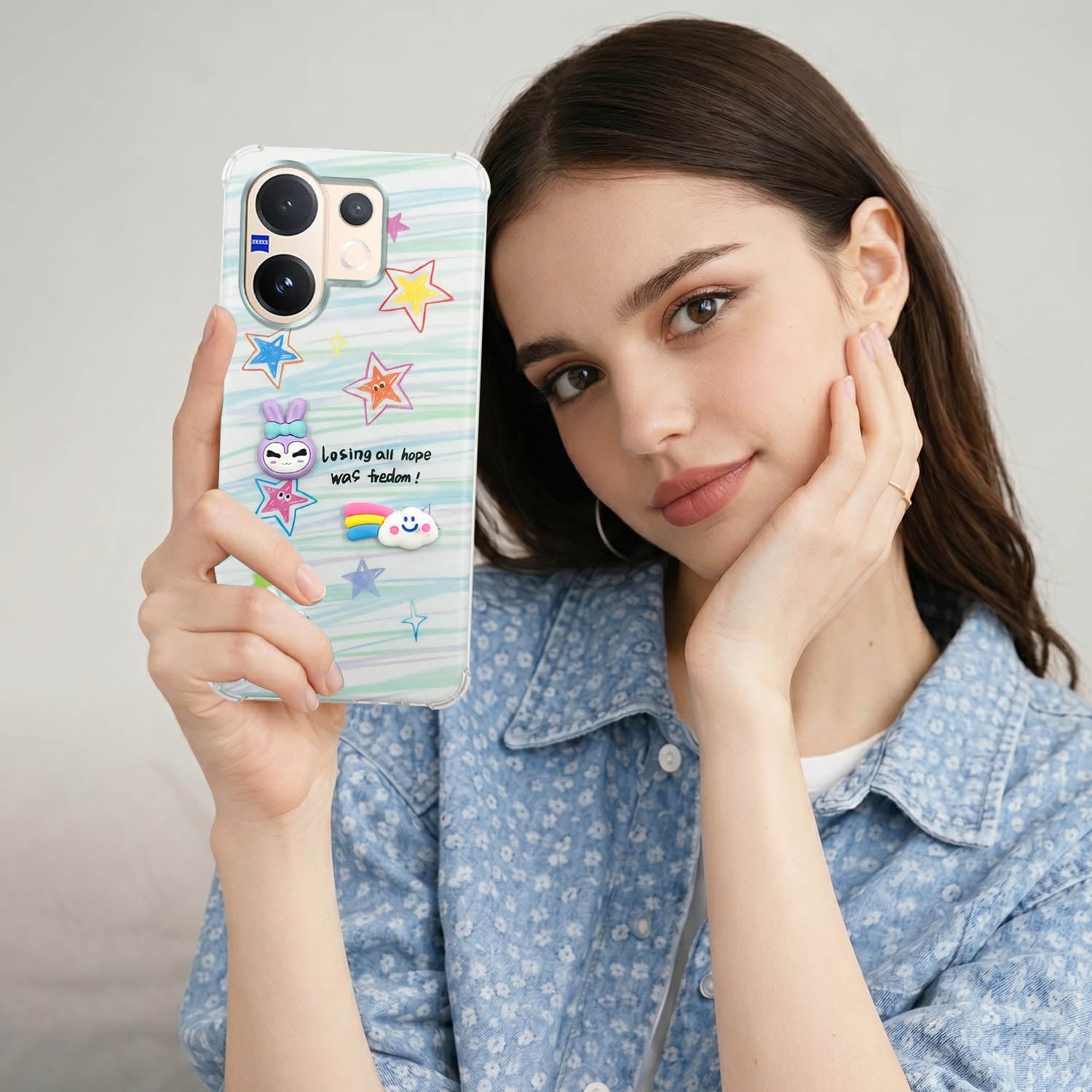 For Vivo V60 | Vivo T4 Pro Back Cover Case (3D Cute Cartoons | Hard Back Side Soft | Matte Premium Finish | HD Printing)