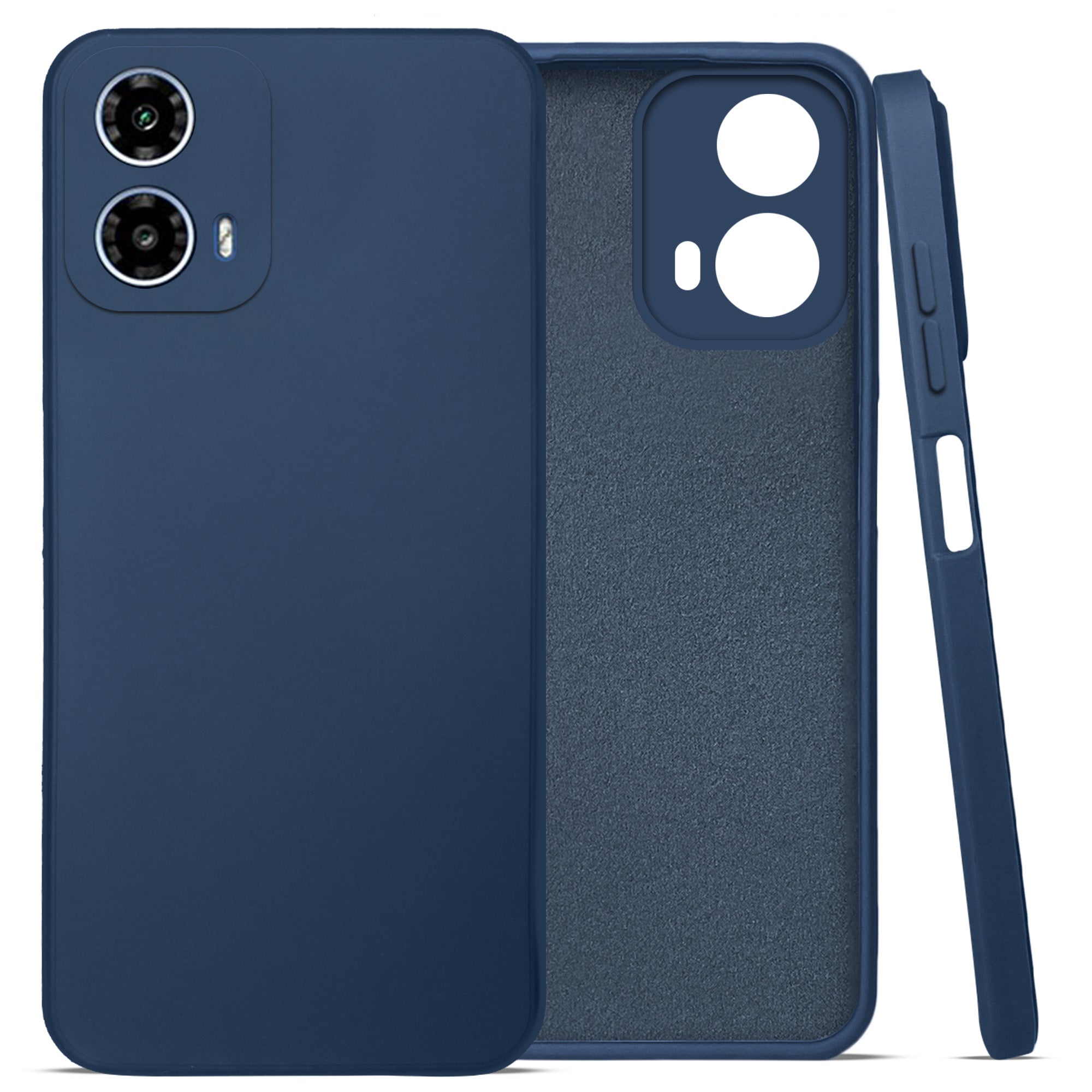 For Motorola Moto G34 5G Back Cover Case (Matte Finish Silicone with Inside Fiber cloth)