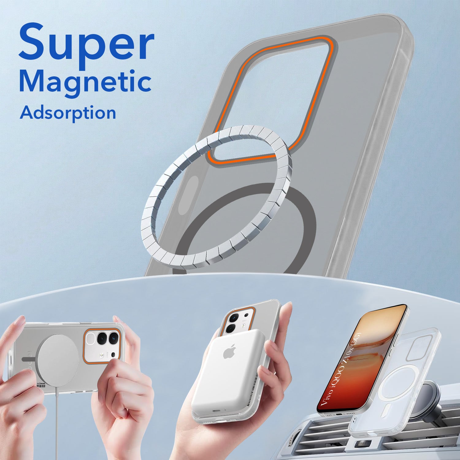 For Vivo iQOO Z10x Back Cover Case (Soft Touch | Camera Bump Protection | MagSafe Compatible | Matte Finish)