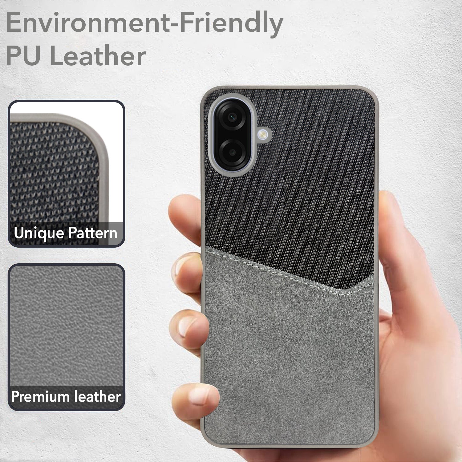 For Samsung Galaxy A07 5G Back Cover Case (Dual PU Leather Stitch | Professional Minimalist | Soft and Flexible)