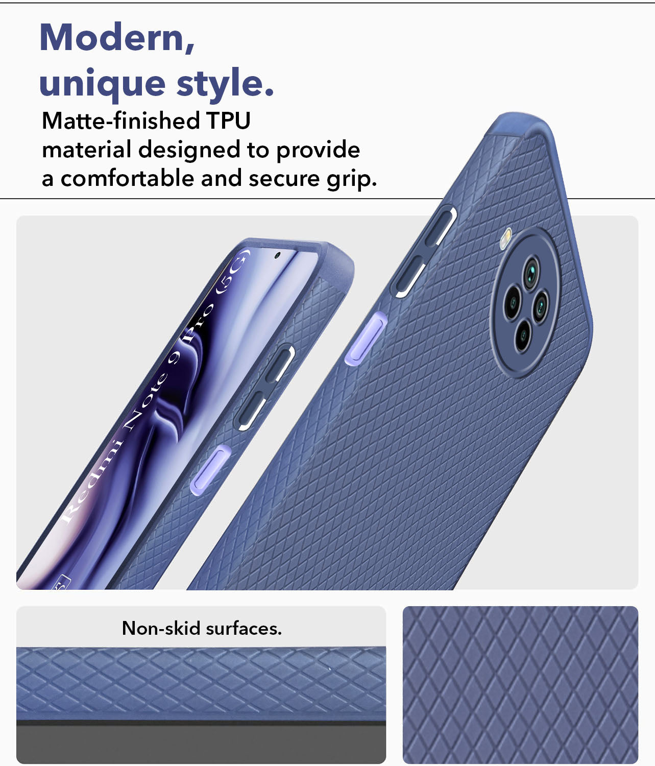 For Xiaomi Mi Redmi Note 9 Pro 5G Back Cover Case Liquid Silicone (Camera Protection | Side Grip Texture | Soft and Flexible)