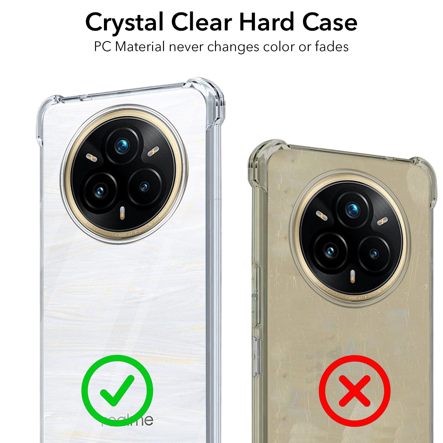 For Realme 14 Pro Plus 5G Shockproof Crystal-Clear Back Cover (Drop & Camera Protection | Hard Polycarbonate)
