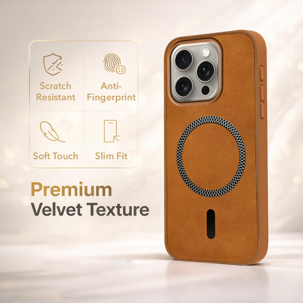 For Apple iPhone 15 Pro Max Back Cover Case (Sleek Leather Finish | MagSafe Compatible Wireless Charging | Camera Bump Protection)