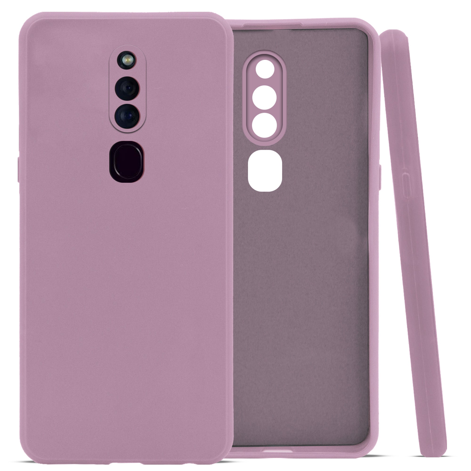 For Oppo F11 Pro Back Cover Case(Matte Finish Silicone with Inside Fiber Cloth)