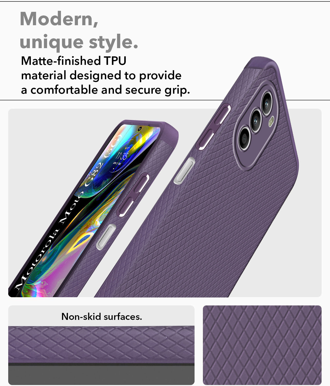 For Motorola Moto G82 5G Back Cover Case (Liquid Silicone | Side Grip | Camera Protection)