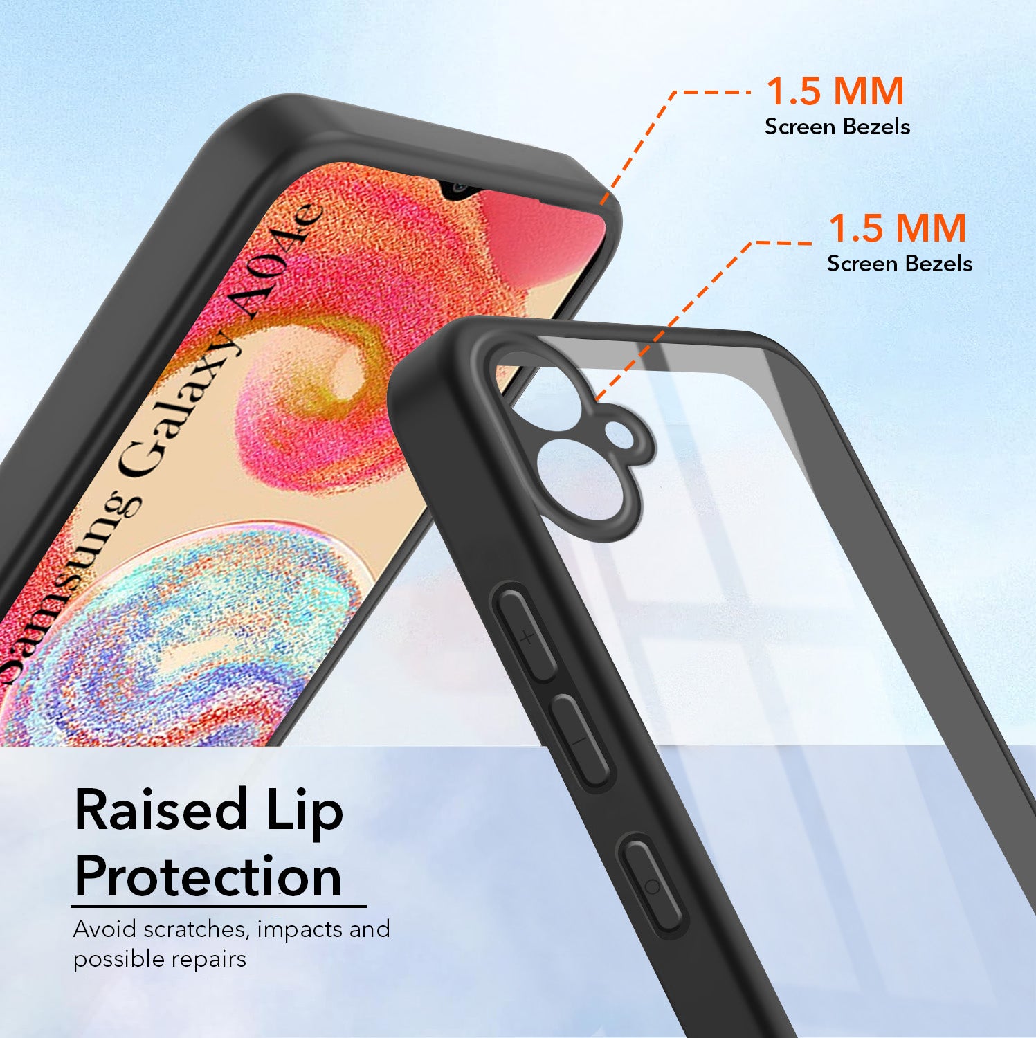 For Samsung Galaxy A04 | A04E Back Cover Case Ultra-Hybrid (Lifetime Anti Yellow | Anti Scratch | Crystal Clear Shockproof)