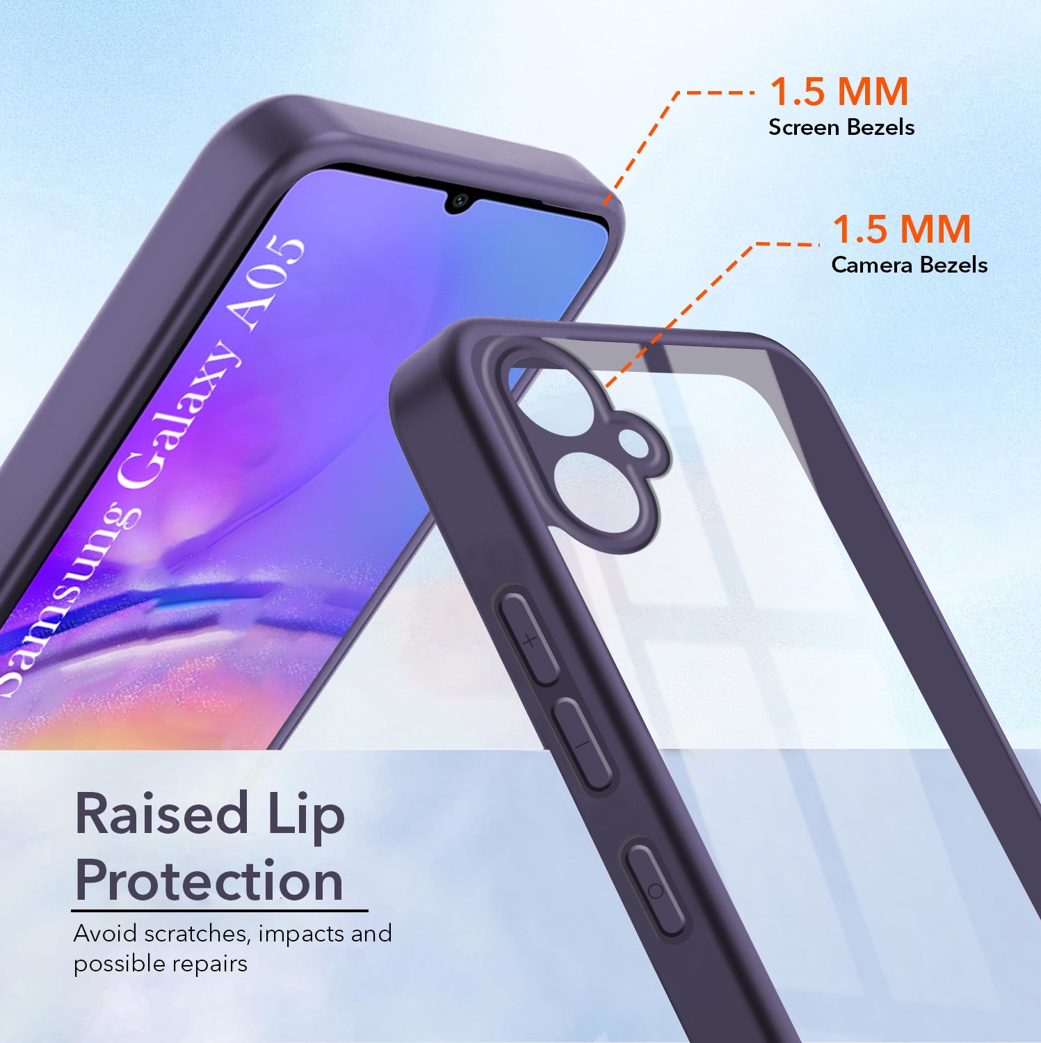 For Samsung Galaxy A05 Back Cover Case Ultra-Hybrid (Lifetime Anti Yellow | Anti Scratch | Crystal Clear Shockproof)