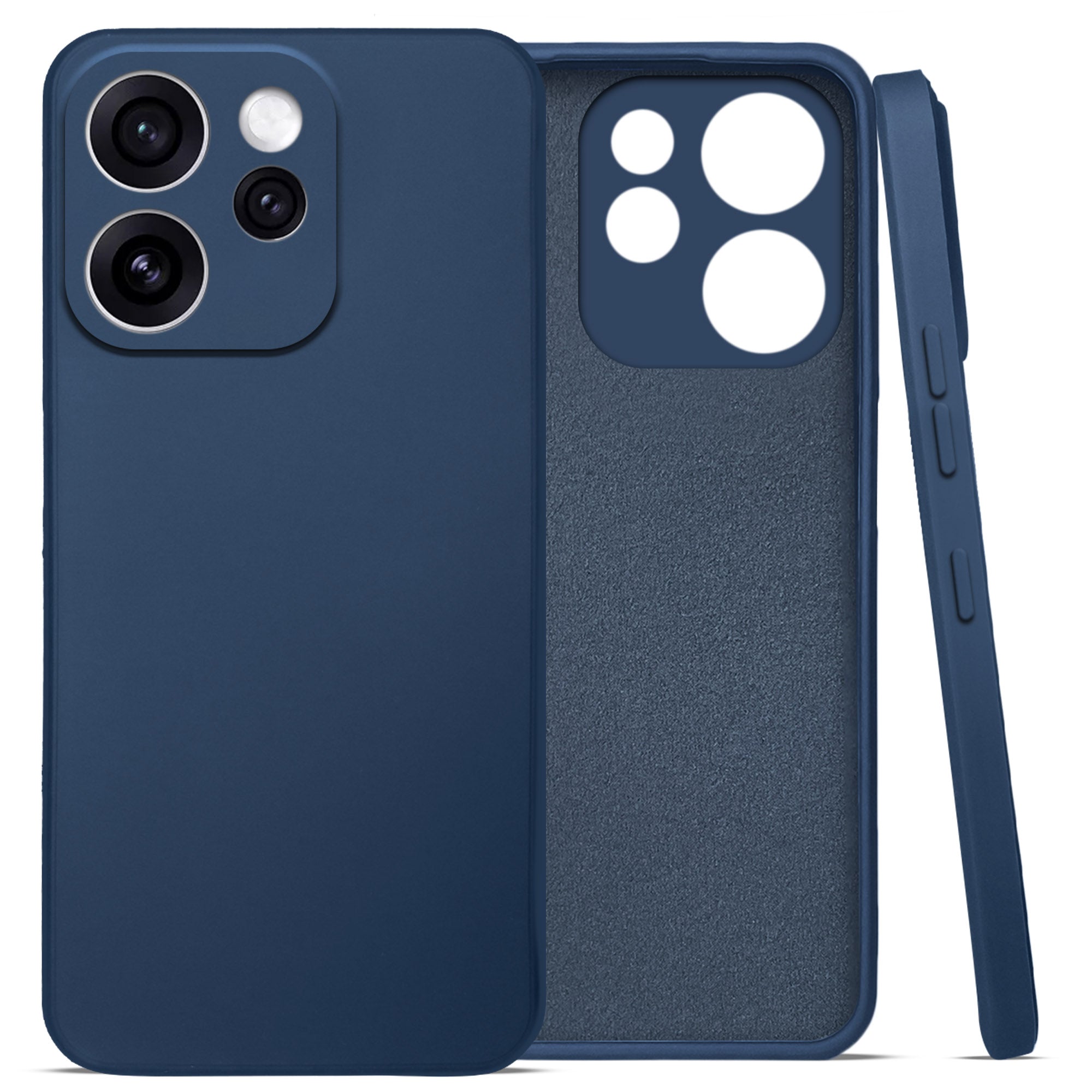 For Oppo Reno15 Pro Mini 5G | Oppo Reno 15 Pro Mini 5G Back Cover Case (Matte Finish Silicone with Inside Fiber cloth)