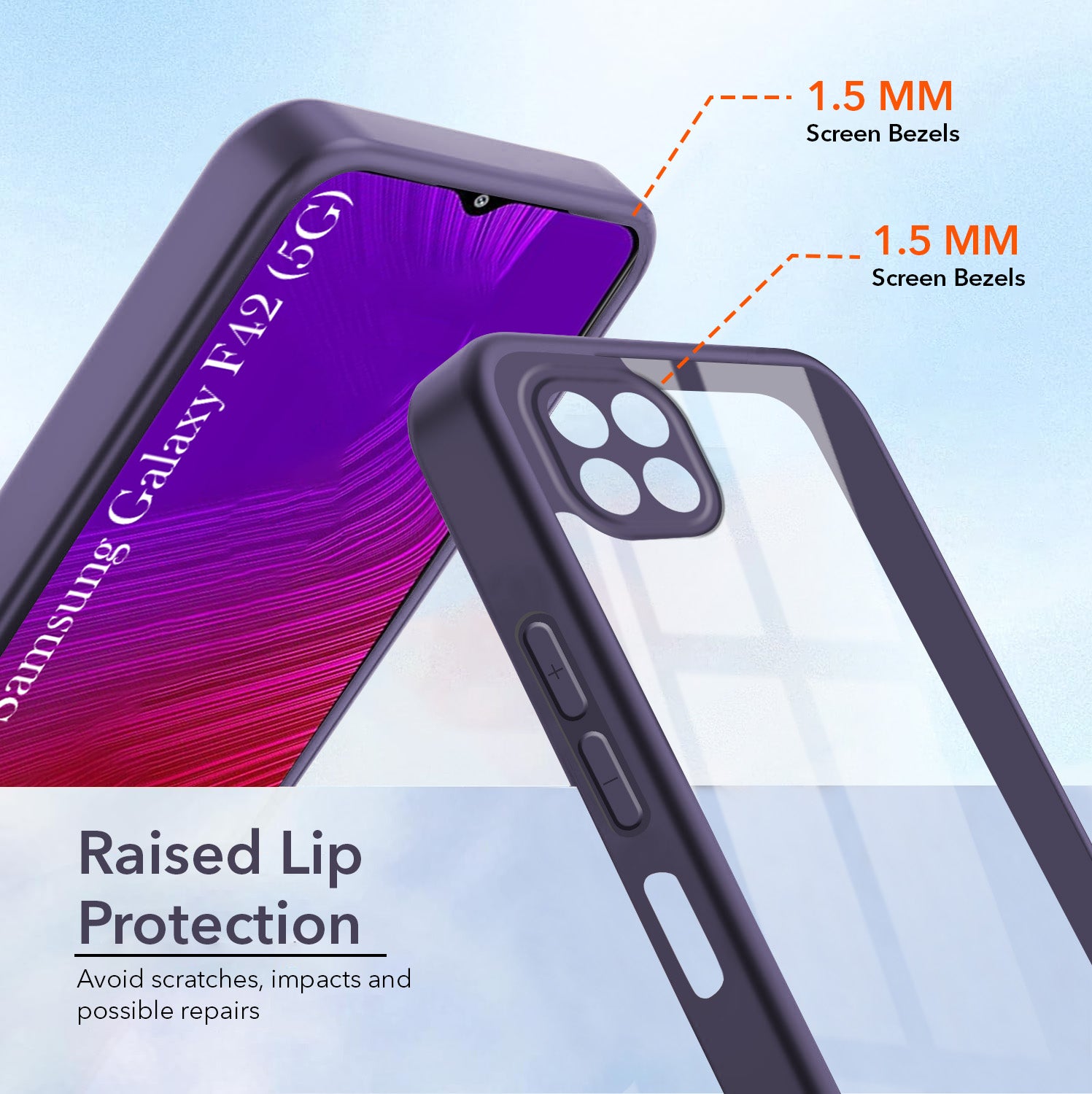 For Samsung Galaxy F42 5G Back Cover Case Ultra-Hybrid (Lifetime Anti Yellow | Anti Scratch | Crystal Clear Shockproof)