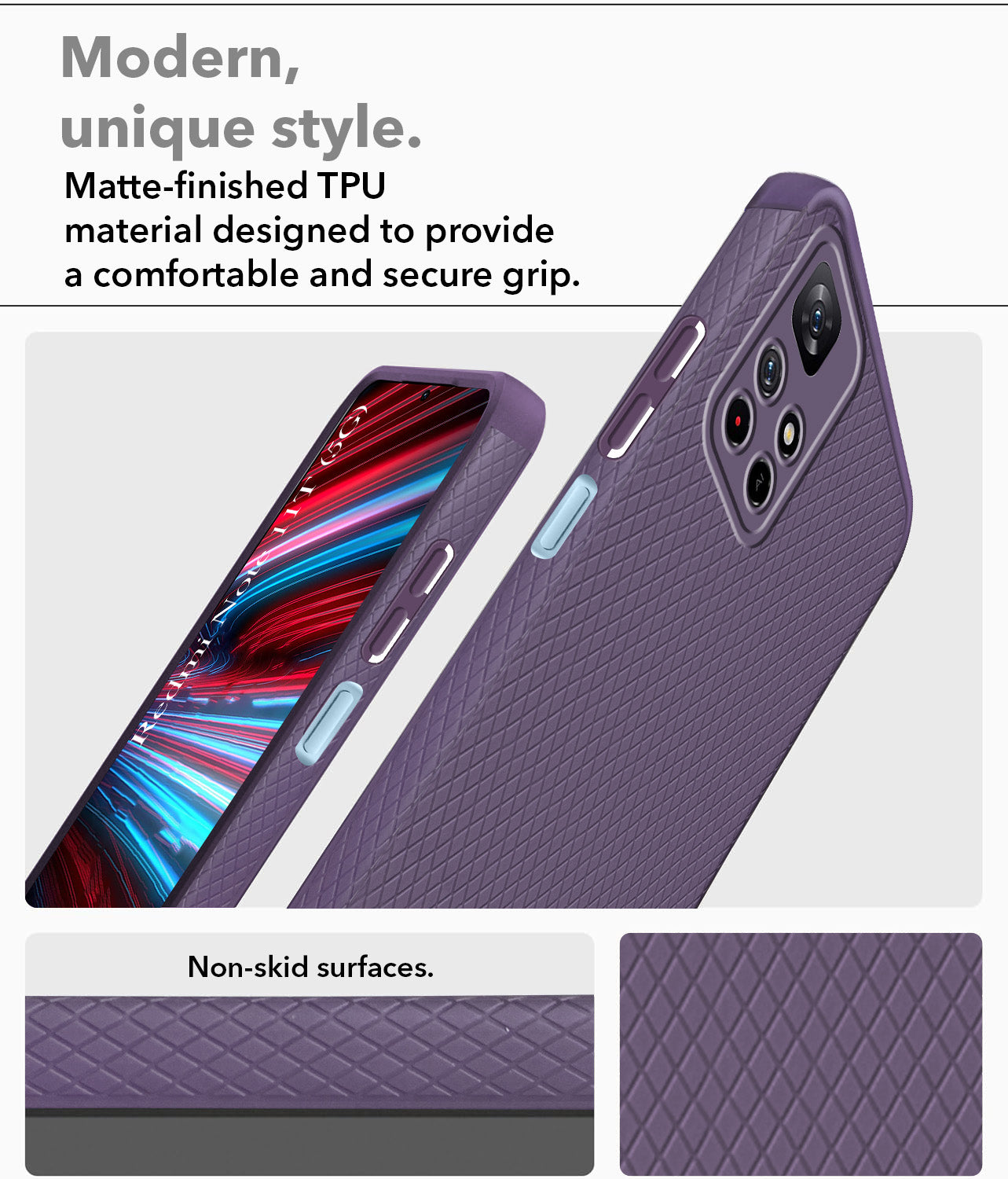 For Xiaomi Mi Redmi Note 10T 5G | Note 10 5G Back Cover Case Liquid Silicone (Camera Protection | Side Grip Texture | Soft and Flexible)