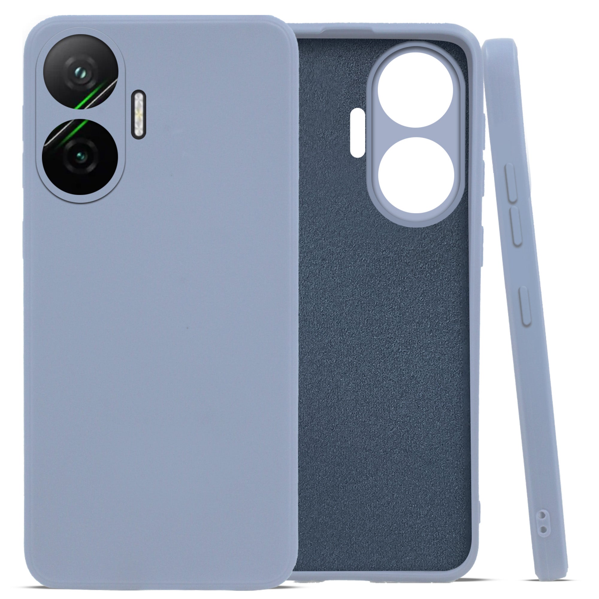 For Xiaomi Poco F7 5G Back Cover Case (Matte Finish Silicone with Inside Fiber cloth)