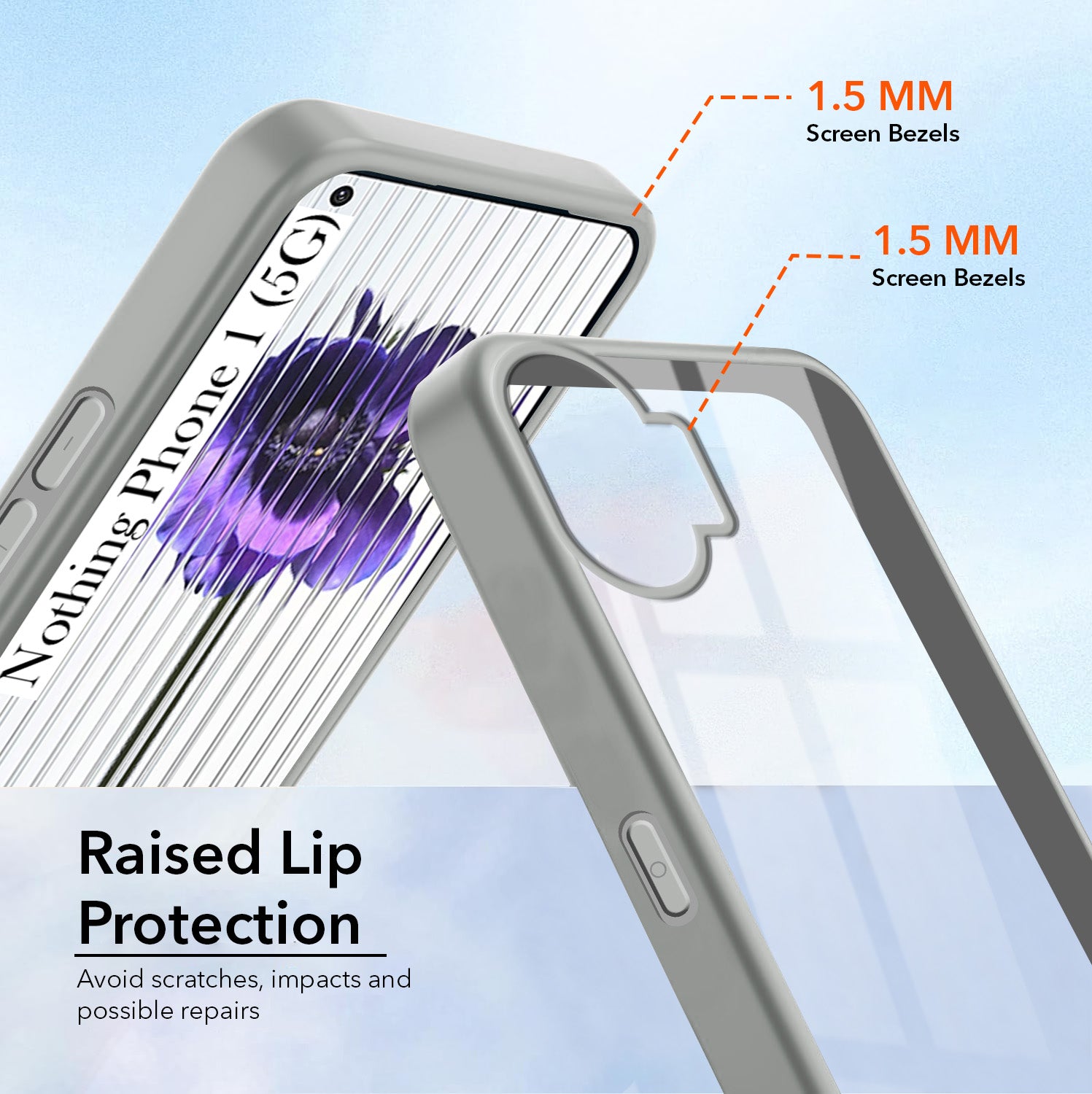 For Nothing Phone 1 Back Cover Case Ultra-Hybrid (Lifetime Anti Yellow | Anti Scratch | Crystal Clear Shockproof)