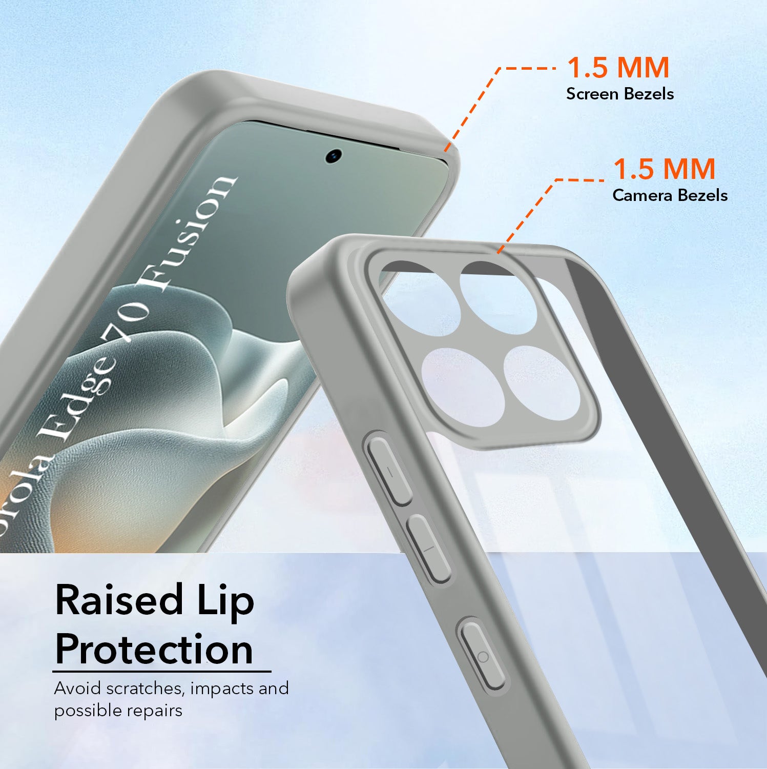 For Motorola Moto Edge 70 Fusion Back Cover Case Ultra-Hybrid (Lifetime Anti Yellow | Anti Scratch | Crystal Clear Shockproof)