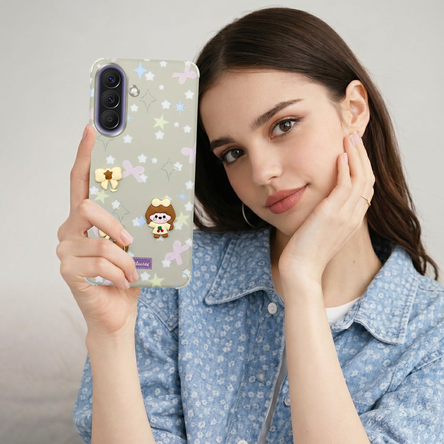 For Samsung Galaxy A37 5G Back Cover Case (3D Cute Cartoons | Hard Back Side Soft | Matte Premium Finish | HD Printing)
