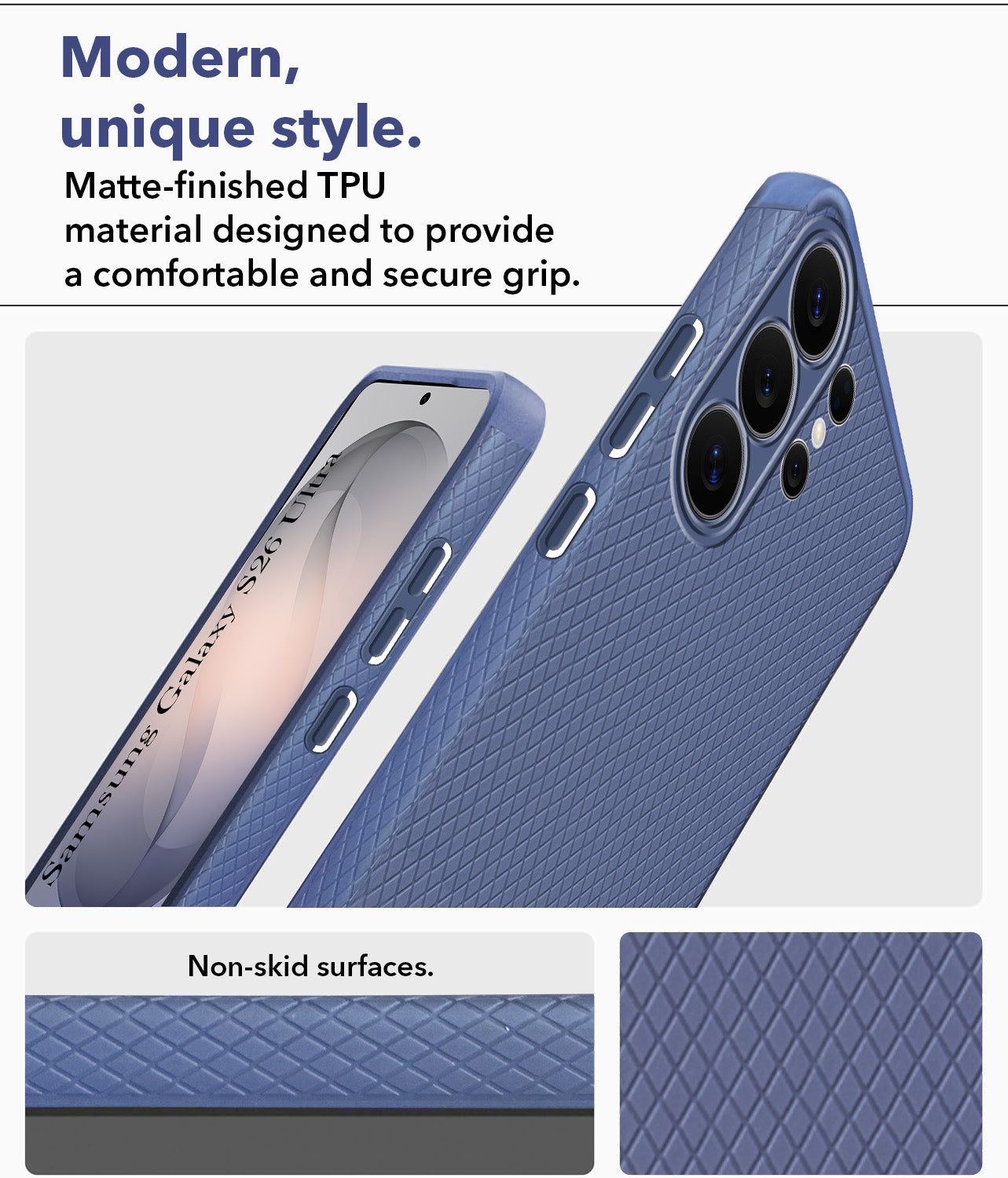 For Samsung Galaxy S26 Ultra Back Cover Case Liquid Silicone (Camera Protection | Side Grip Texture | Soft and Flexible)