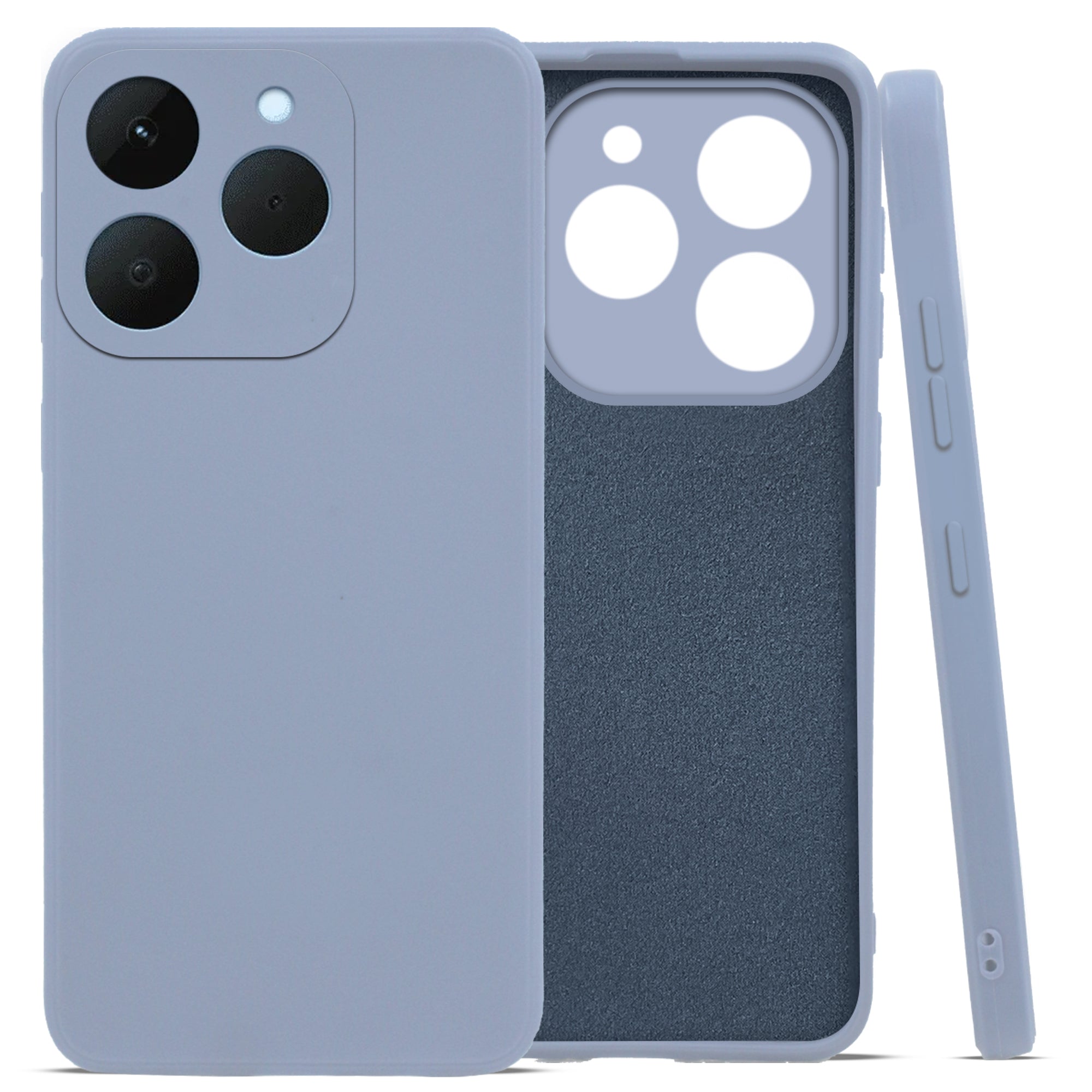 For Realme 15T | Realme Narzo 90 Back Cover Case (Matte Finish Silicone with Inside Fiber Cloth)