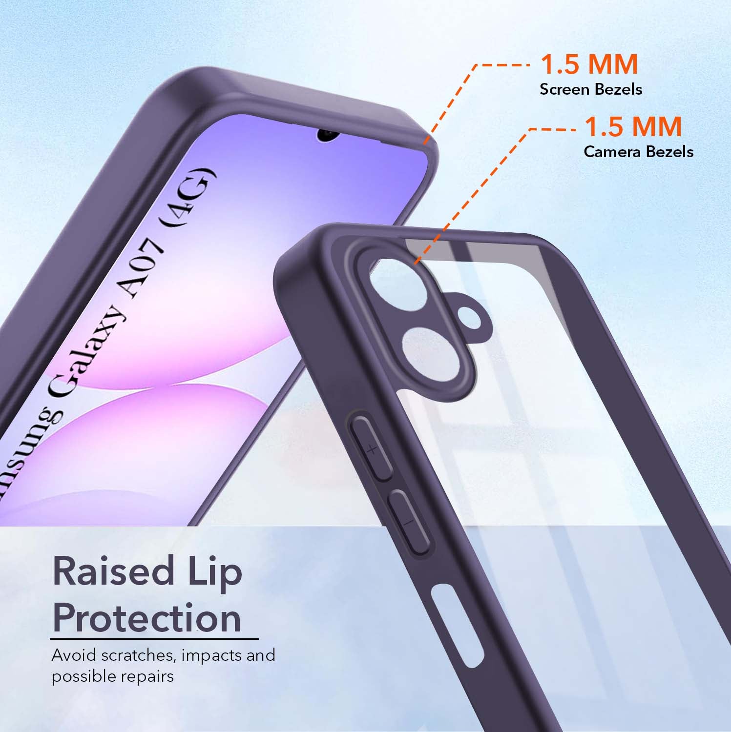 For Samsung Galaxy A07 4G Back Cover Case Ultra-Hybrid (Lifetime Anti Yellow | Anti Scratch | Crystal Clear Shockproof)