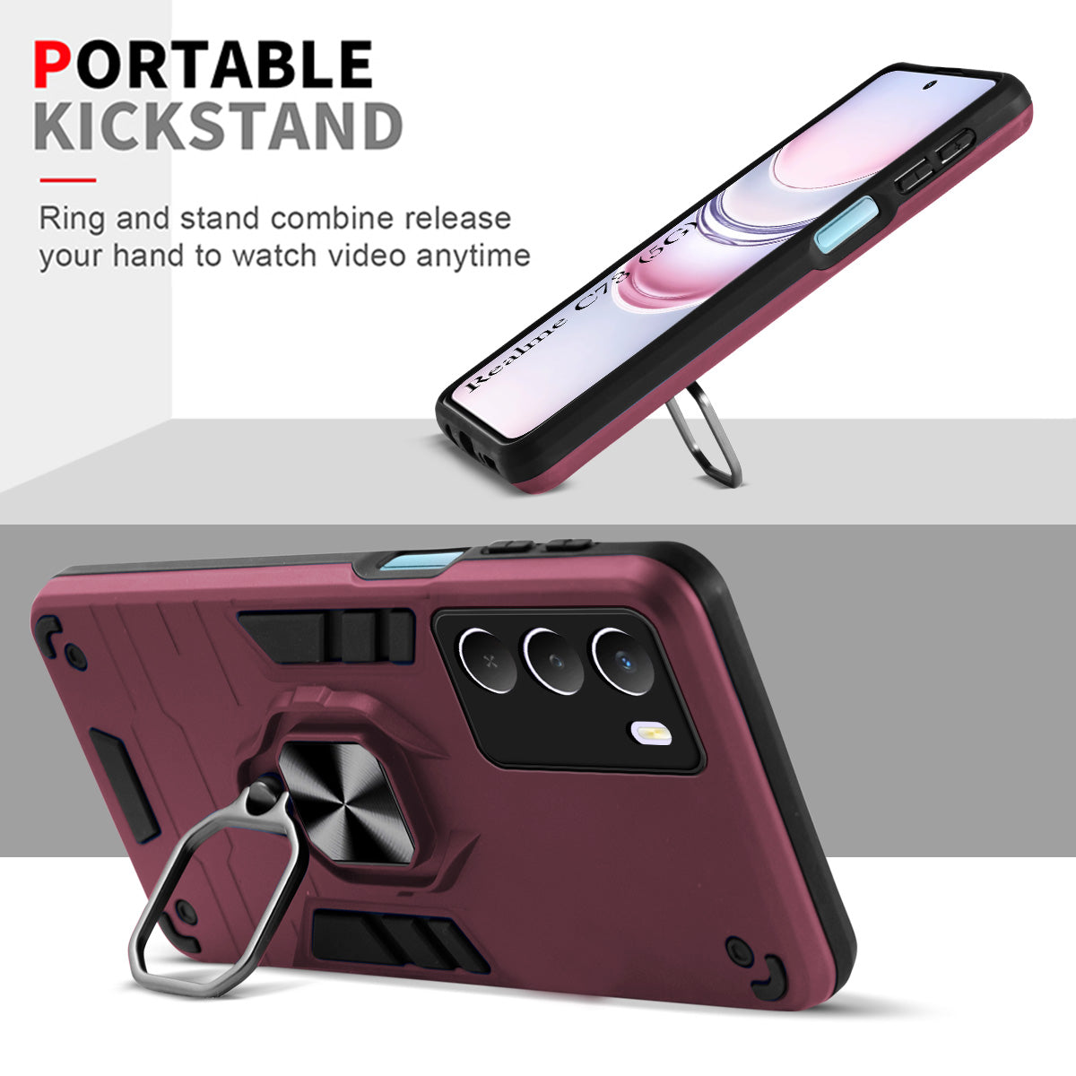 For Realme C73 Back Cover Case (Shockproof Polycarbonate Dual Layer Hybrid Armor)