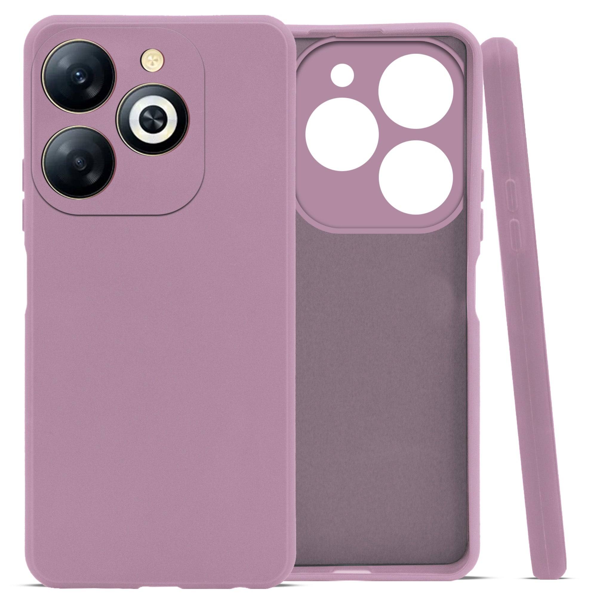 For Infinix Smart 8 HD Back Cover Case (Matte Finish Silicone with Inside Fiber Cloth)