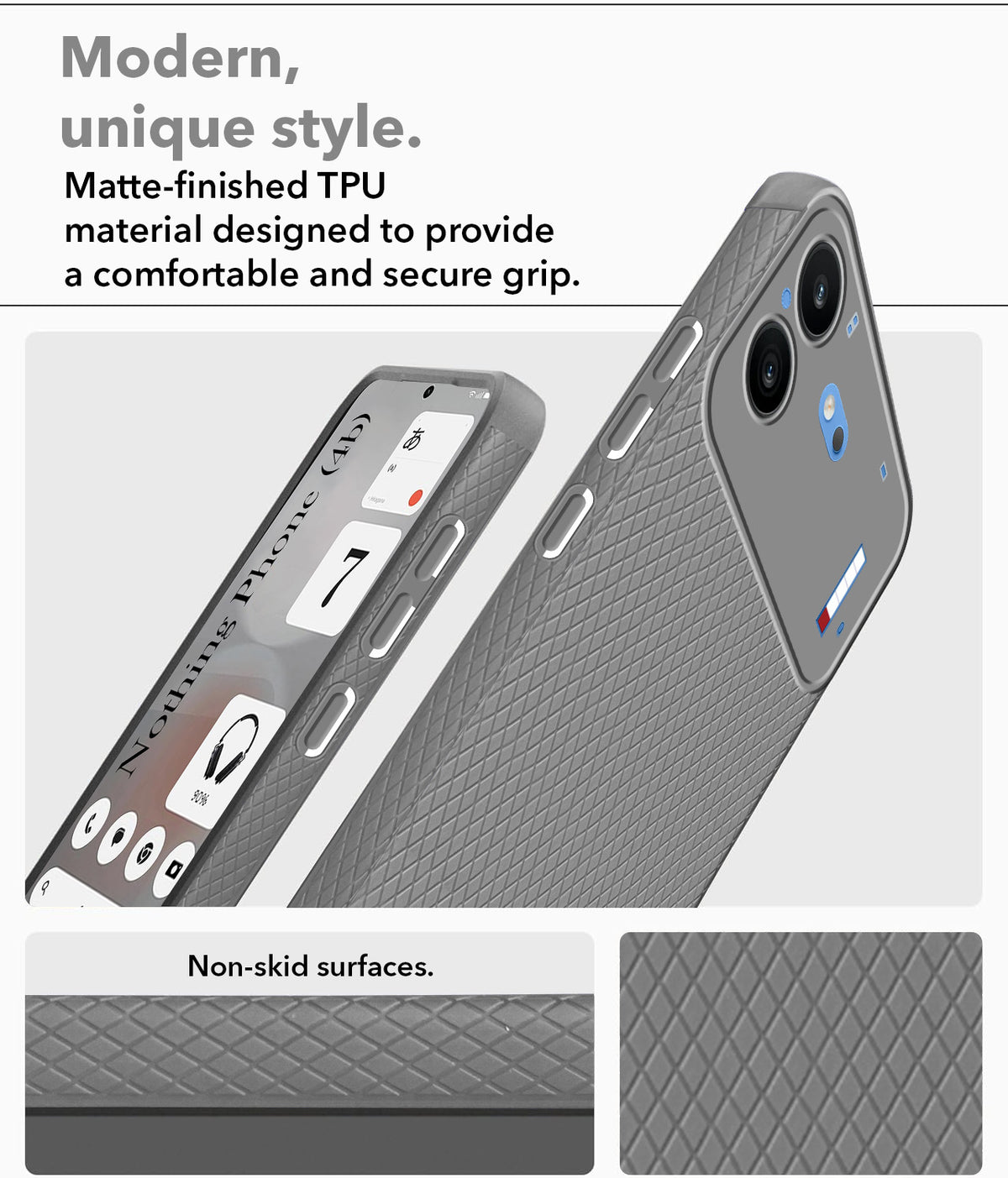 For Nothing Phone 4B 5G Back Cover Case Liquid Silicone (Camera Protection | Side Grip Texture | Soft and Flexible)