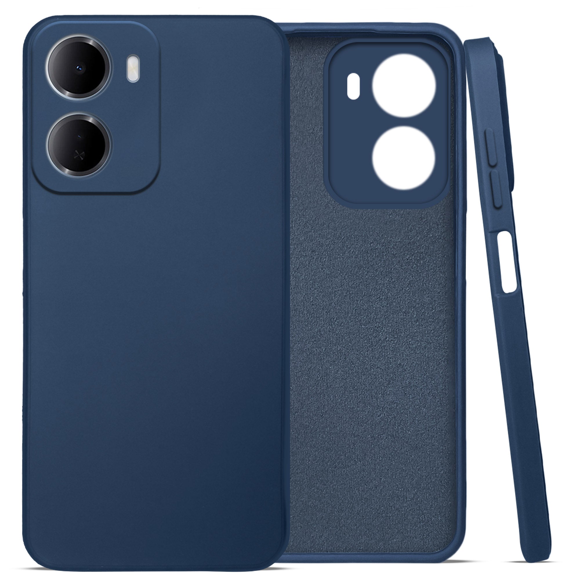 For Redmi 15A 5G Back Cover Case (Matte Finish Silicone with Inside Fiber cloth)