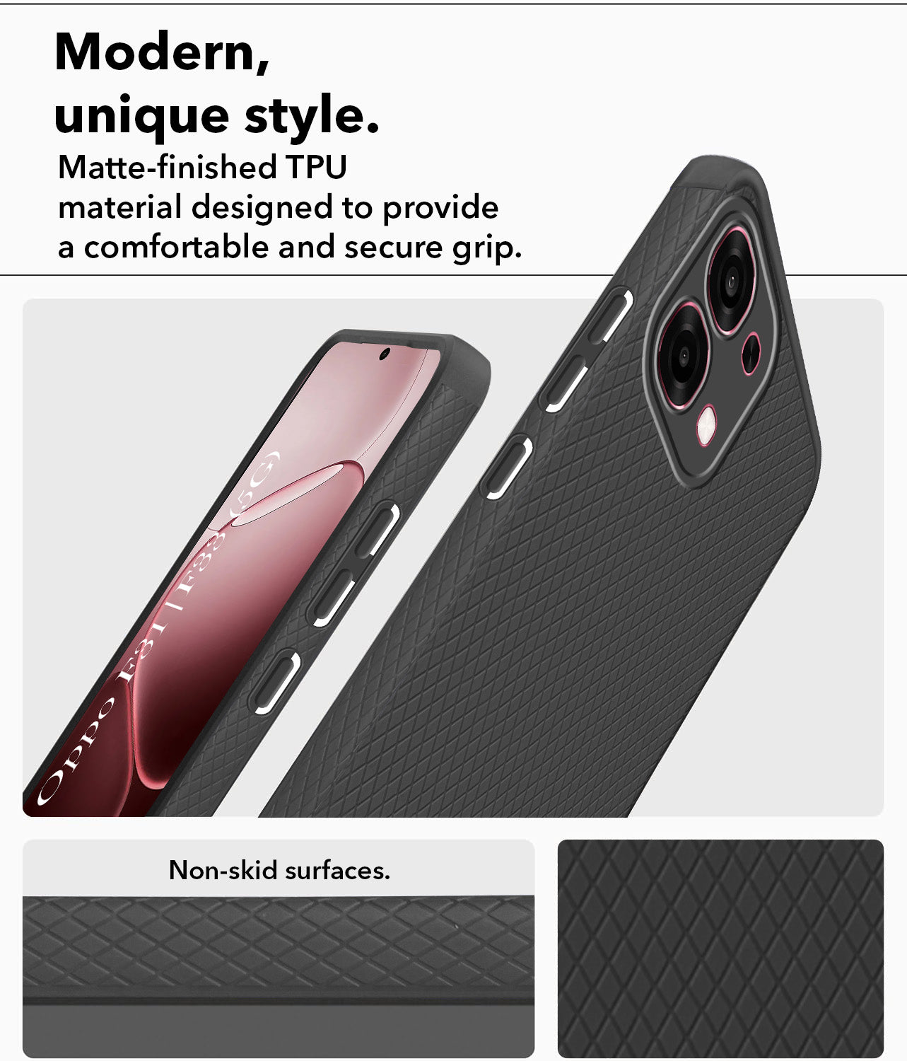 For Oppo F31 5G | Oppo F33 5G Back Cover Case Liquid Silicone (Camera Protection | Side Grip Texture | Soft and Flexible)