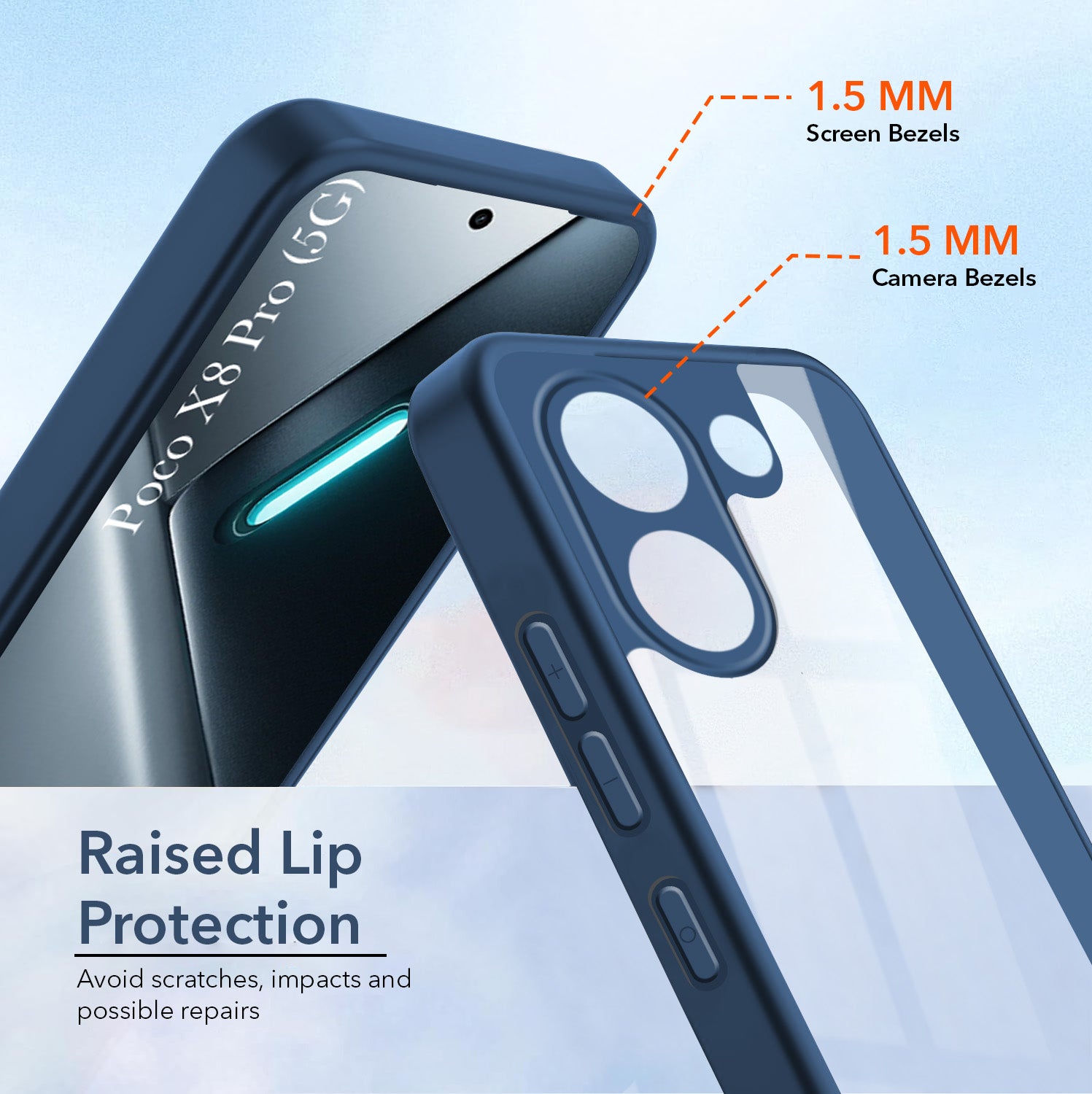 For Poco X8 Pro Back Cover Case Ultra-Hybrid (Lifetime Anti Yellow | Anti Scratch | Crystal Clear Shockproof)