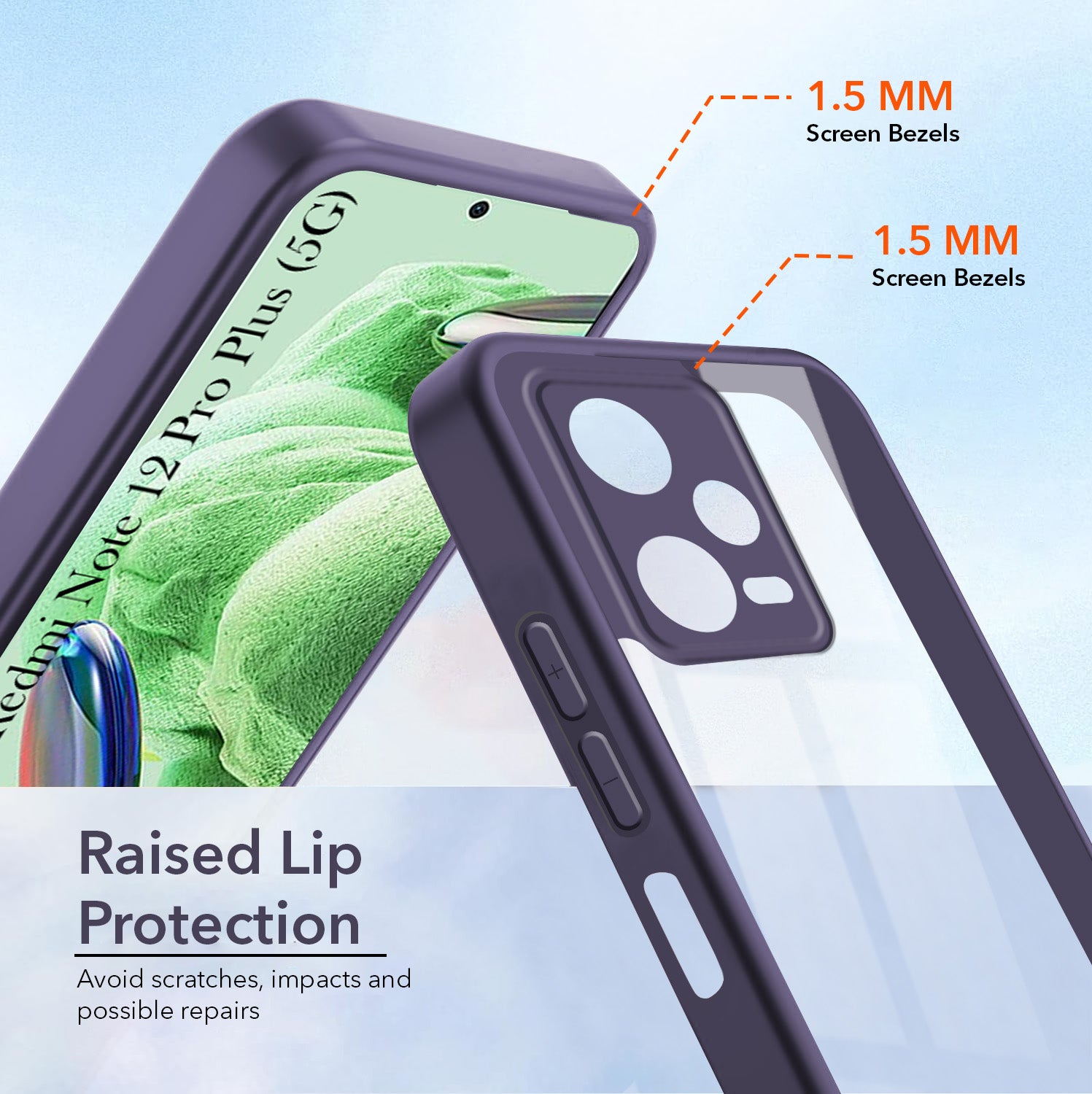 For Redmi Note 12 Pro Plus 5G Back Cover Case Ultra-Hybrid (Lifetime Anti Yellow | Anti Scratch | Crystal Clear Shockproof)