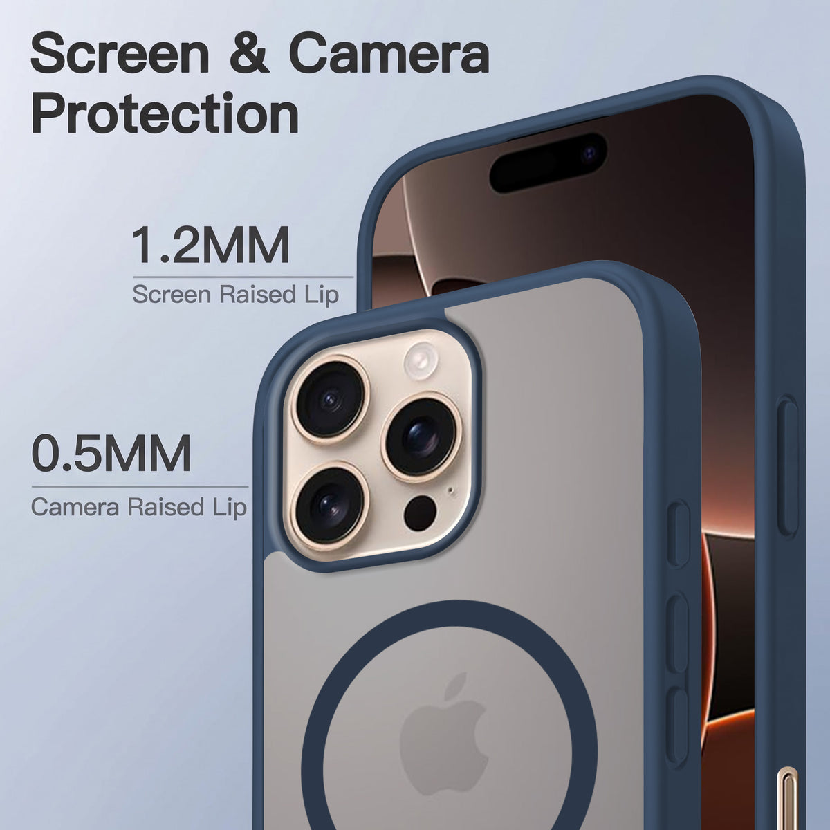 For Apple iPhone 16 Pro Matte Finish Back Case Cover (MagSafe Compatible | Translucent Soft Touch | Slim and Unbreakable)