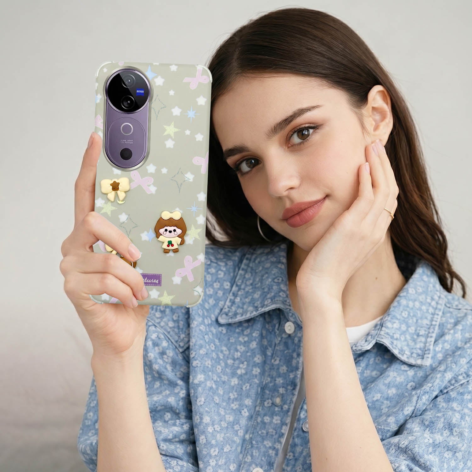 For Vivo V40 | Vivo V40 Pro 5G Back Cover Case (3D Cute Cartoons | Hard Back Side Soft | Matte Premium Finish | HD Printing)