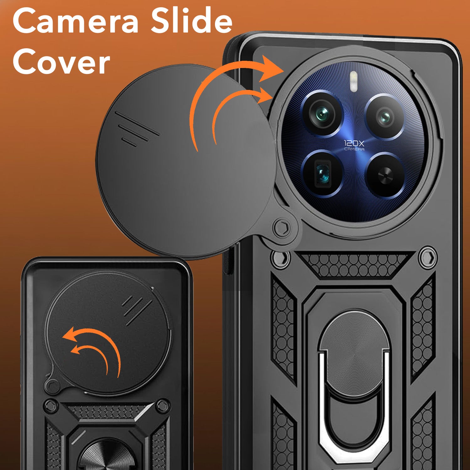 For Realme 12 Pro Plus | Realme 12 Pro Back Cover Case (Hybrid Dual Armor Polycarbonate)