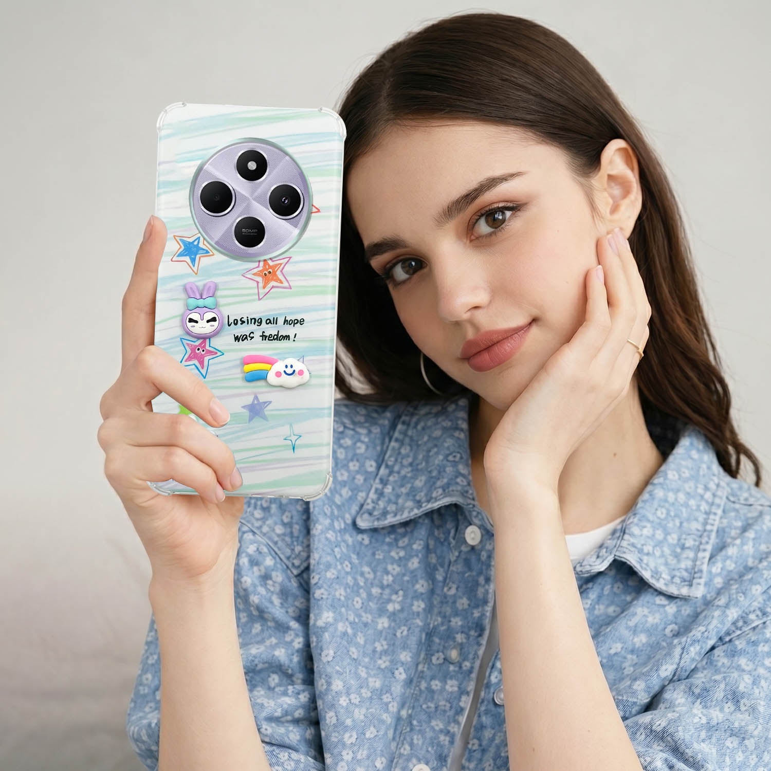 For Redmi A4 5G | Xiaomi Redmi 14C Back Cover Case (3D Cute Cartoons | Hard Back Side Soft | Matte Premium Finish | HD Printing)