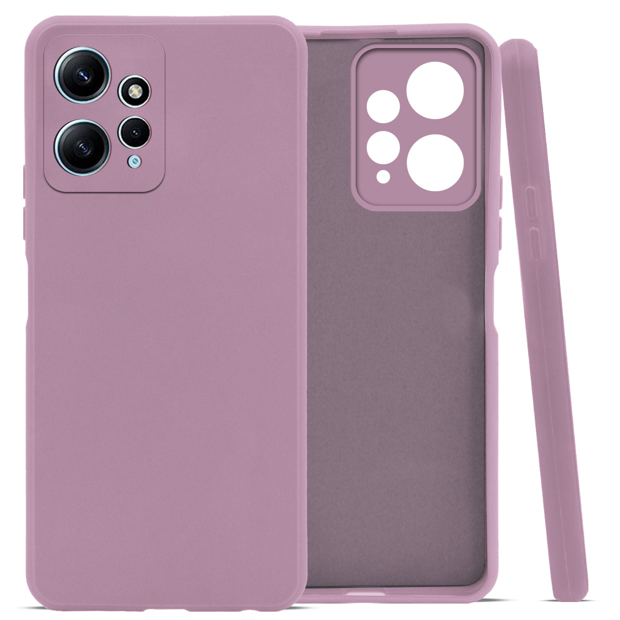 For Xiaomi Redmi Note 12 4G Back Cover Case ( Matte Finish Silicone with Inside Fiber cloth)