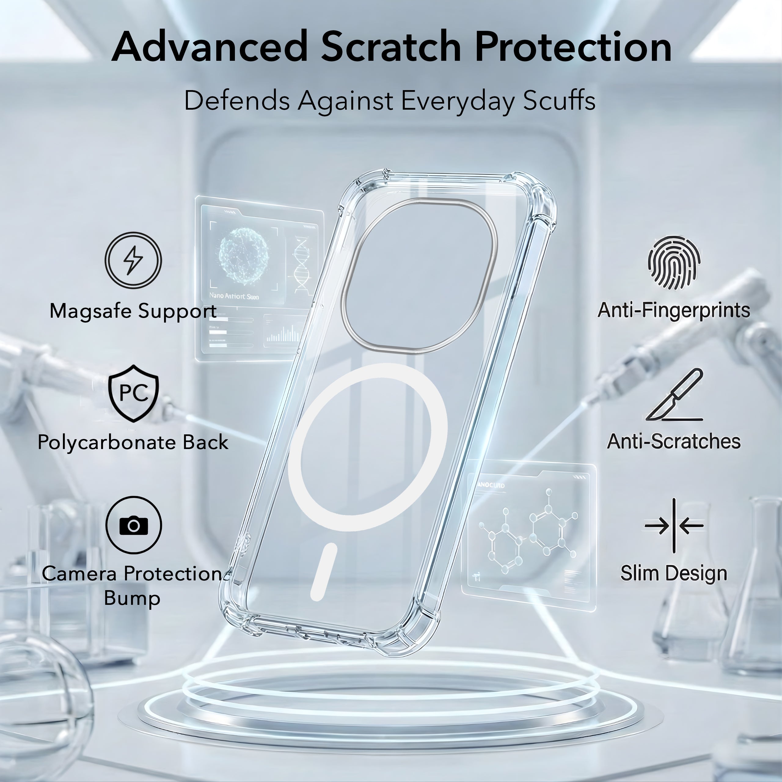 For Oppo F31 Pro Back Cover Shockproof Crystal-Clear (Magsafe Wireless Support | Drop & Camera Protection | Hard Polycarbonate)