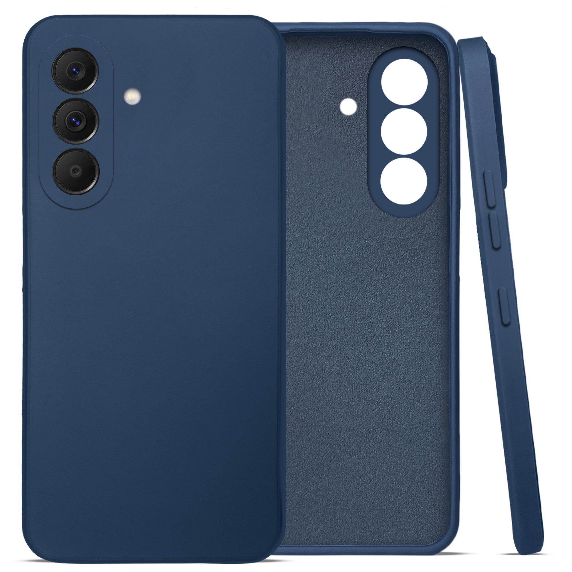 For Samsung Galaxy A37 5G Back Cover Case (Matte Finish Silicone with Inside Fiber cloth)