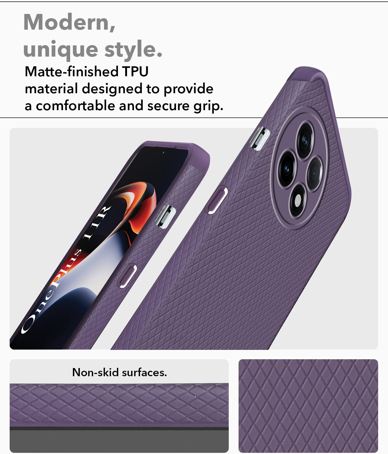 For OnePlus 11R Back Cover Case (Liquid Silicone | Side Grip | Camera Protection)