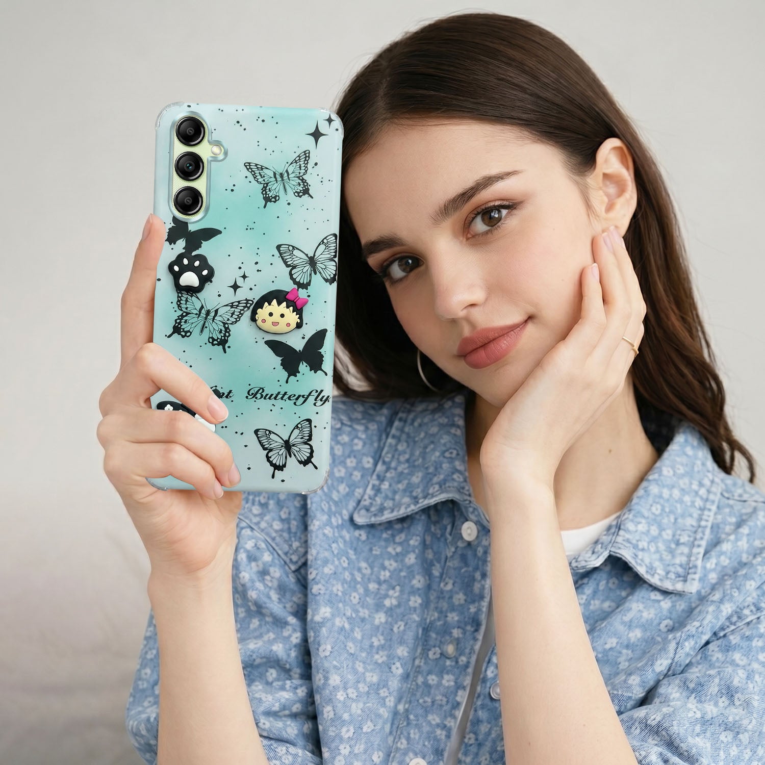 For Samsung Galaxy A14 4G | 5G Back Cover Case (3D Cute Cartoons | Hard Back Side Soft | Matte Premium Finish | HD Printing)