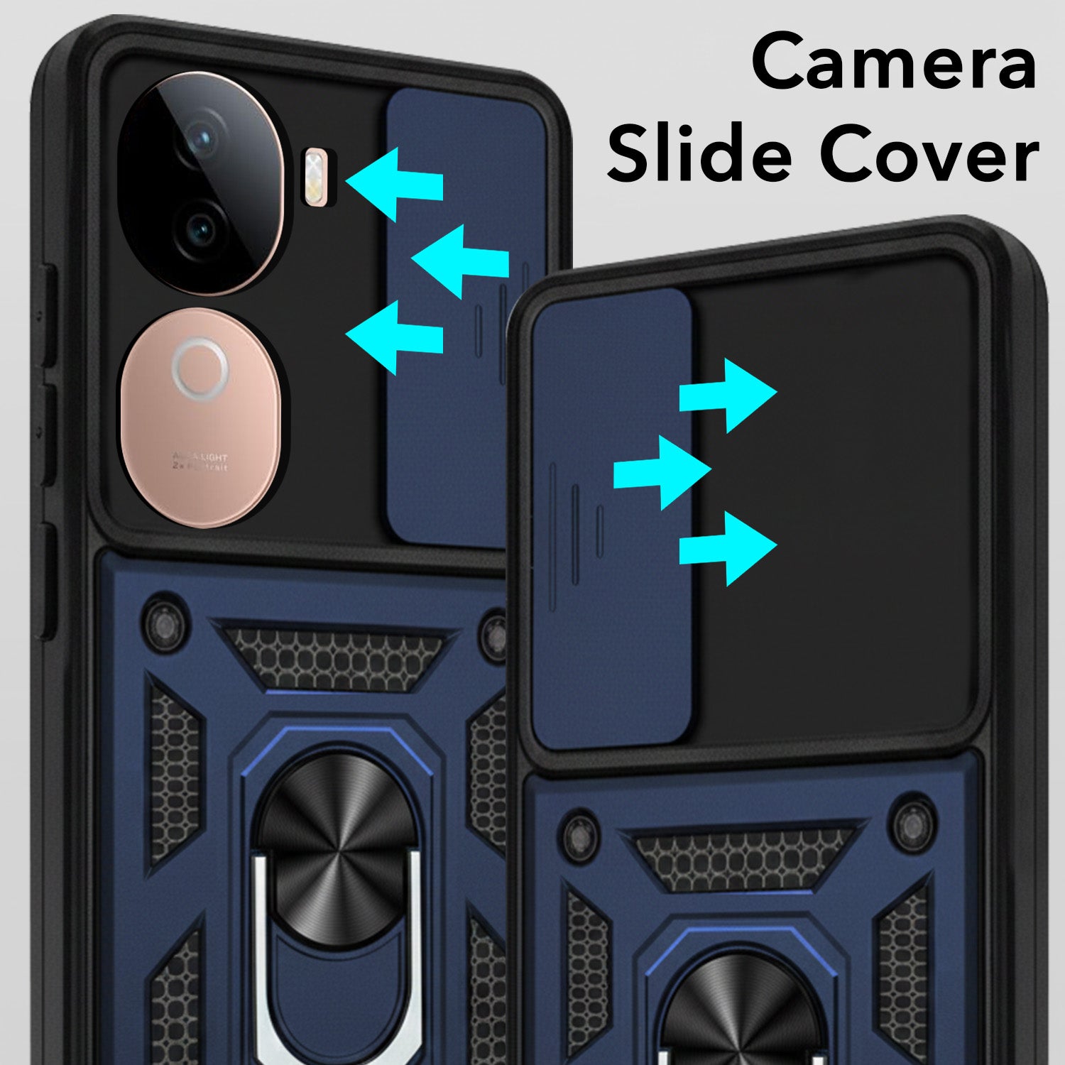 For Vivo V40e Back Cover Case (Hybrid Dual Armor Polycarbonate)