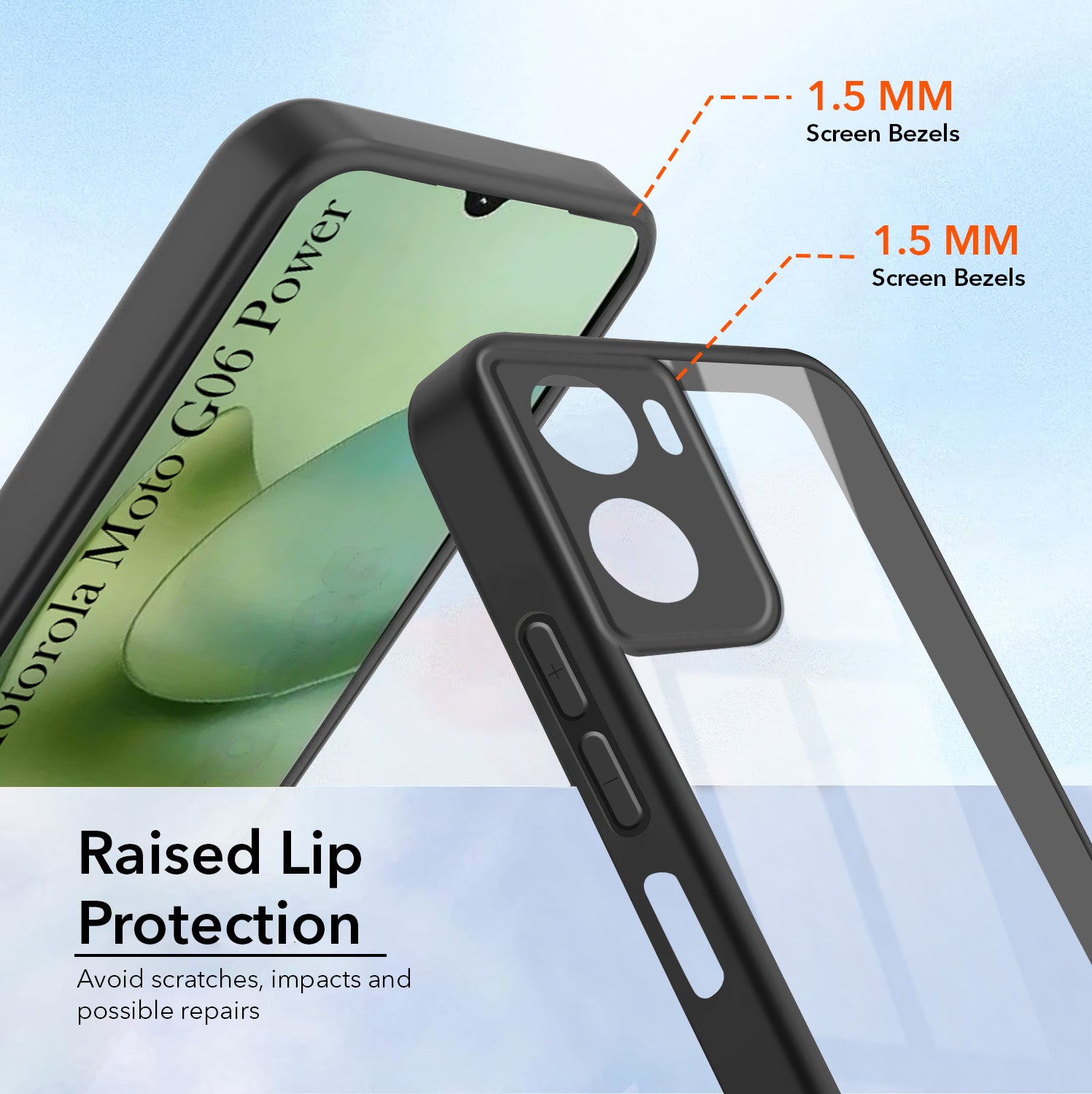 For Motorola Moto G06 Power Back Cover Case Ultra-Hybrid(Lifetime Anti Yellow | Anti Scratch | Crystal Clear Shockproof)