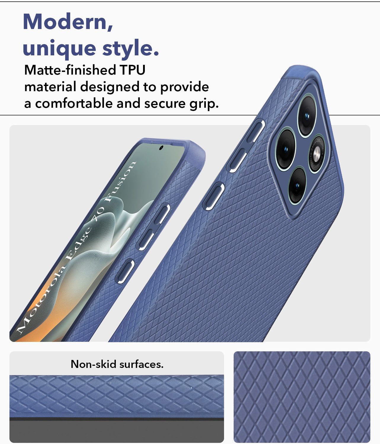 For Motorola Moto Edge 70 Fusion Back Cover Case Liquid Silicone (Camera Protection | Side Grip Texture | Soft and Flexible)